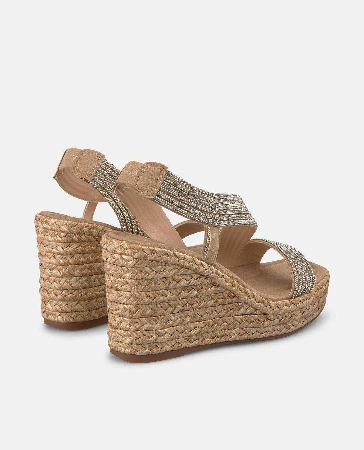 DOUBLE-STRAP ESPARTO WEDGE SANDAL