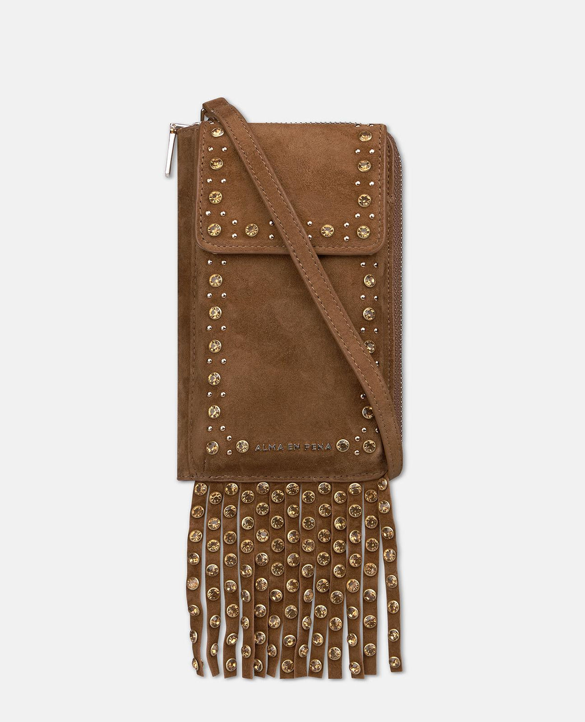 NATALIA SUEDE CLUTCH WITH FRINGE