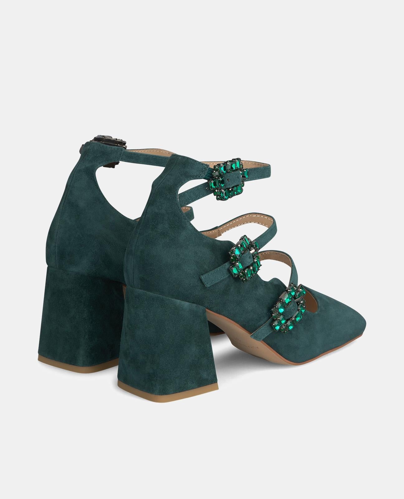 CHAUSSURE À TALON À TROIS BOUCLES