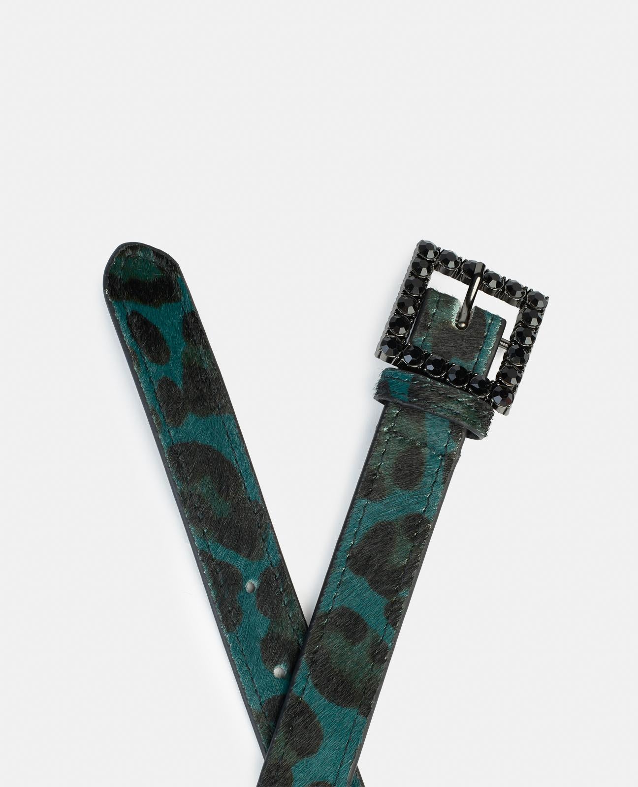 BUCKLE BELT WITH RHINESTONES