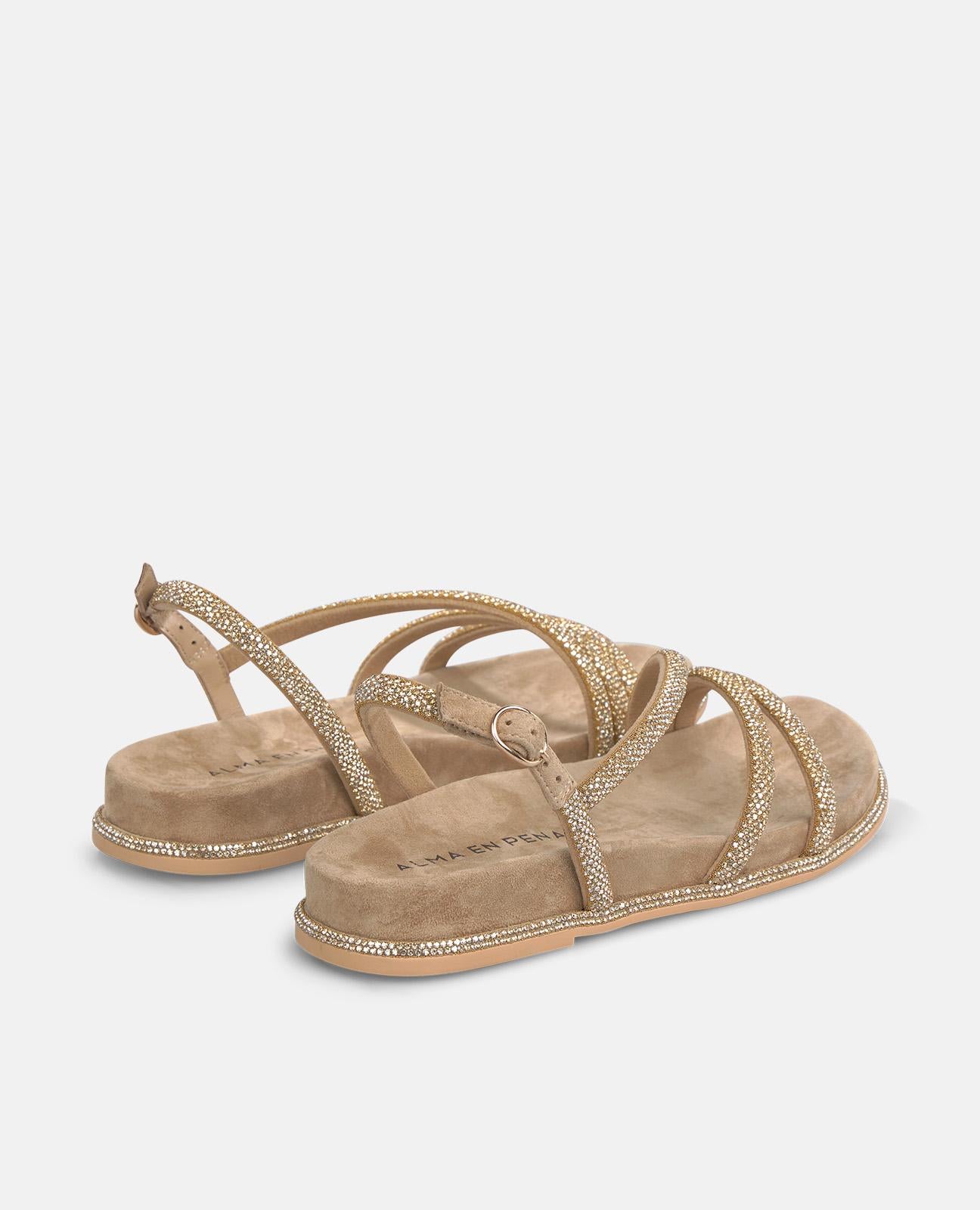 FLAT SANDAL WITH TRANSFER STRAPS