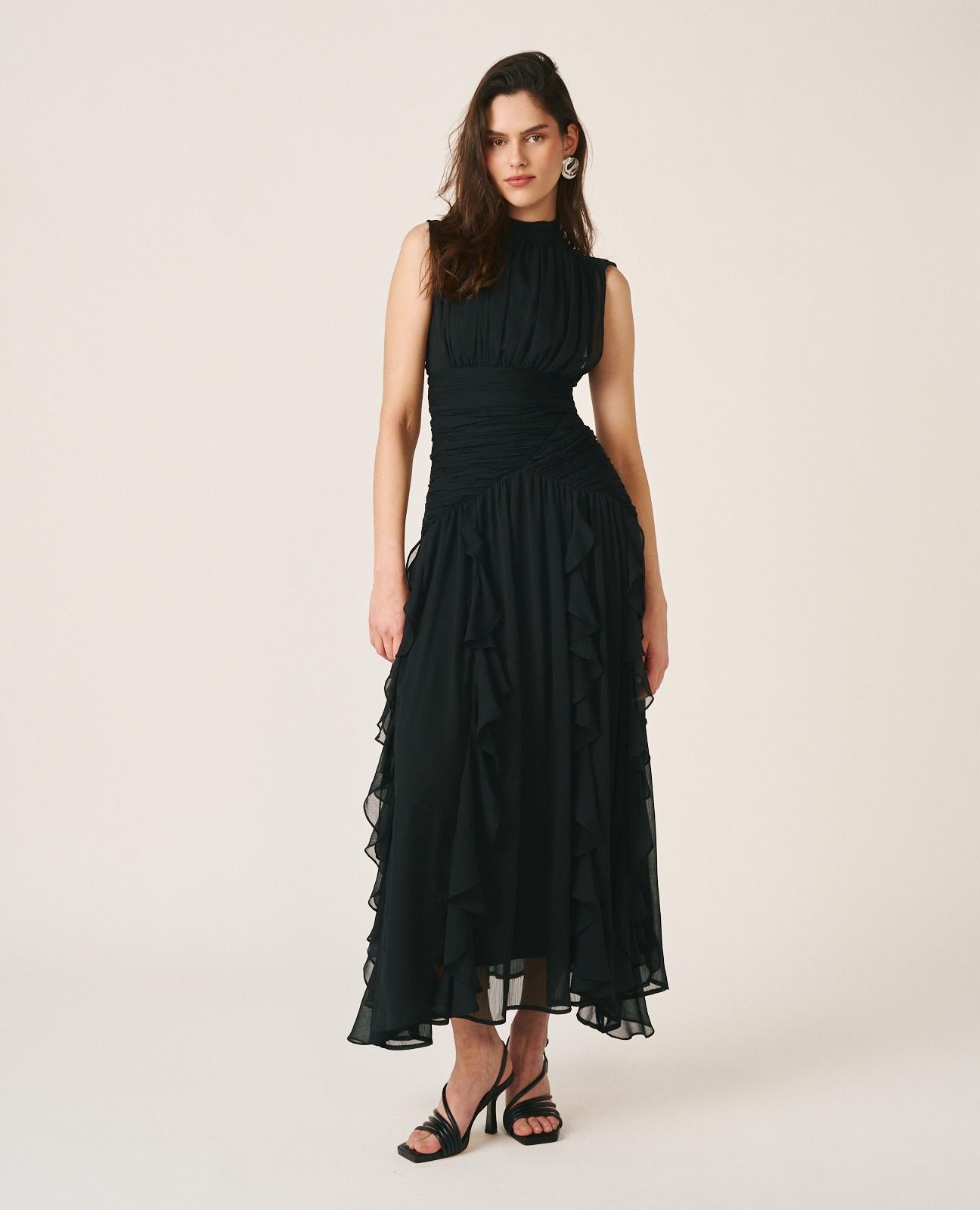 VESTIDO LARGO VOLANTES