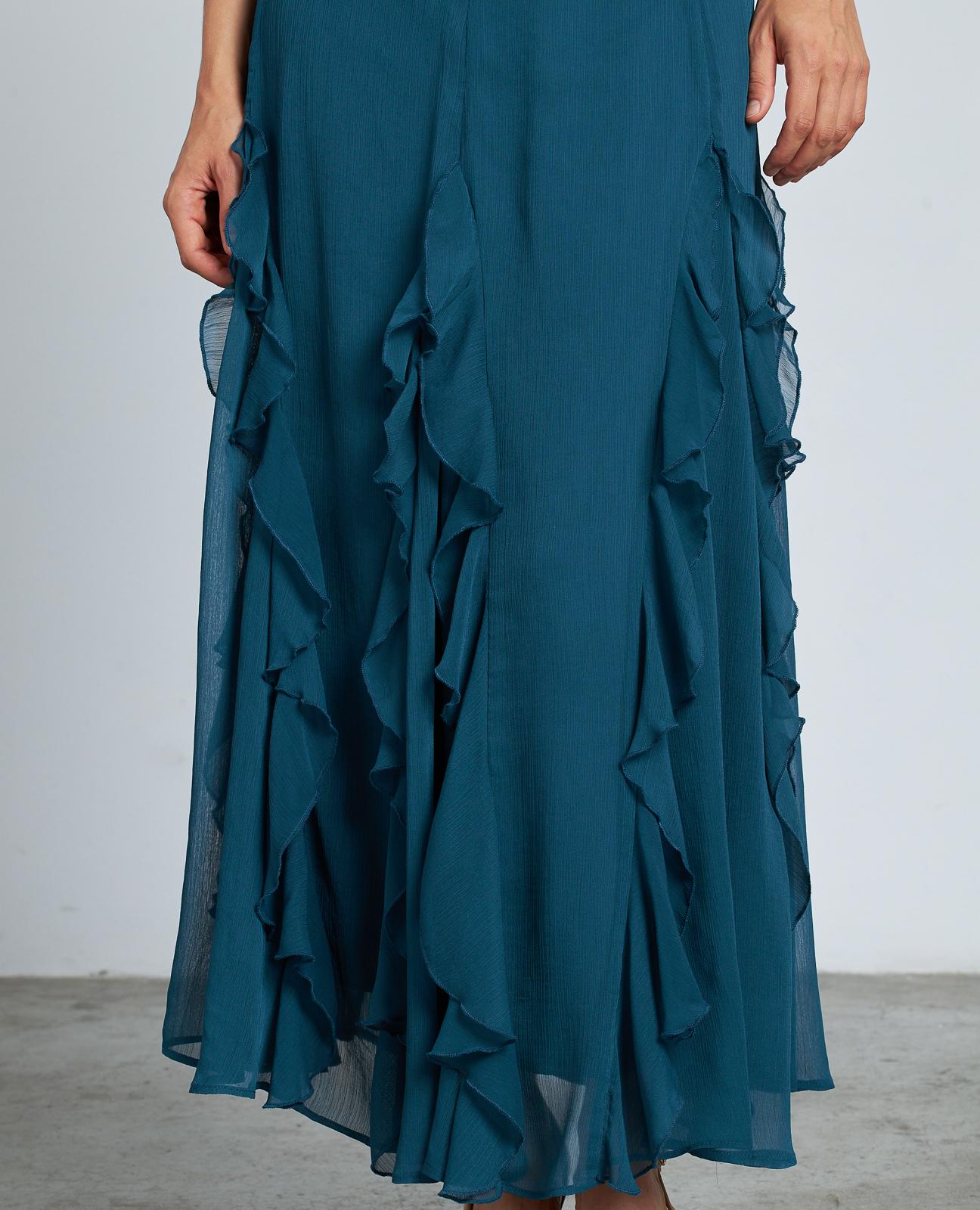 JUPE MIDI À VOLANTS