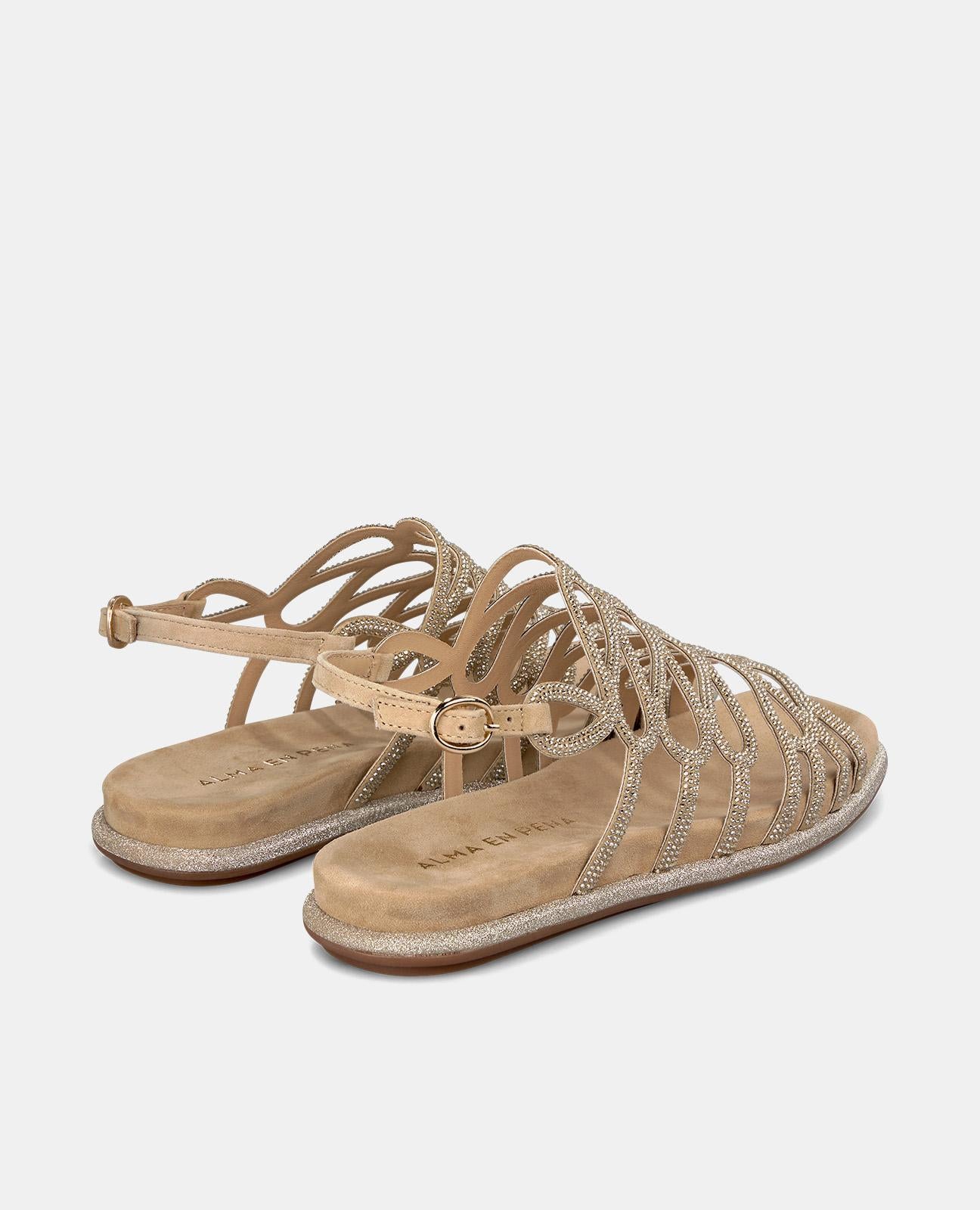 FLAT SANDAL GLITTER INTERTWINED