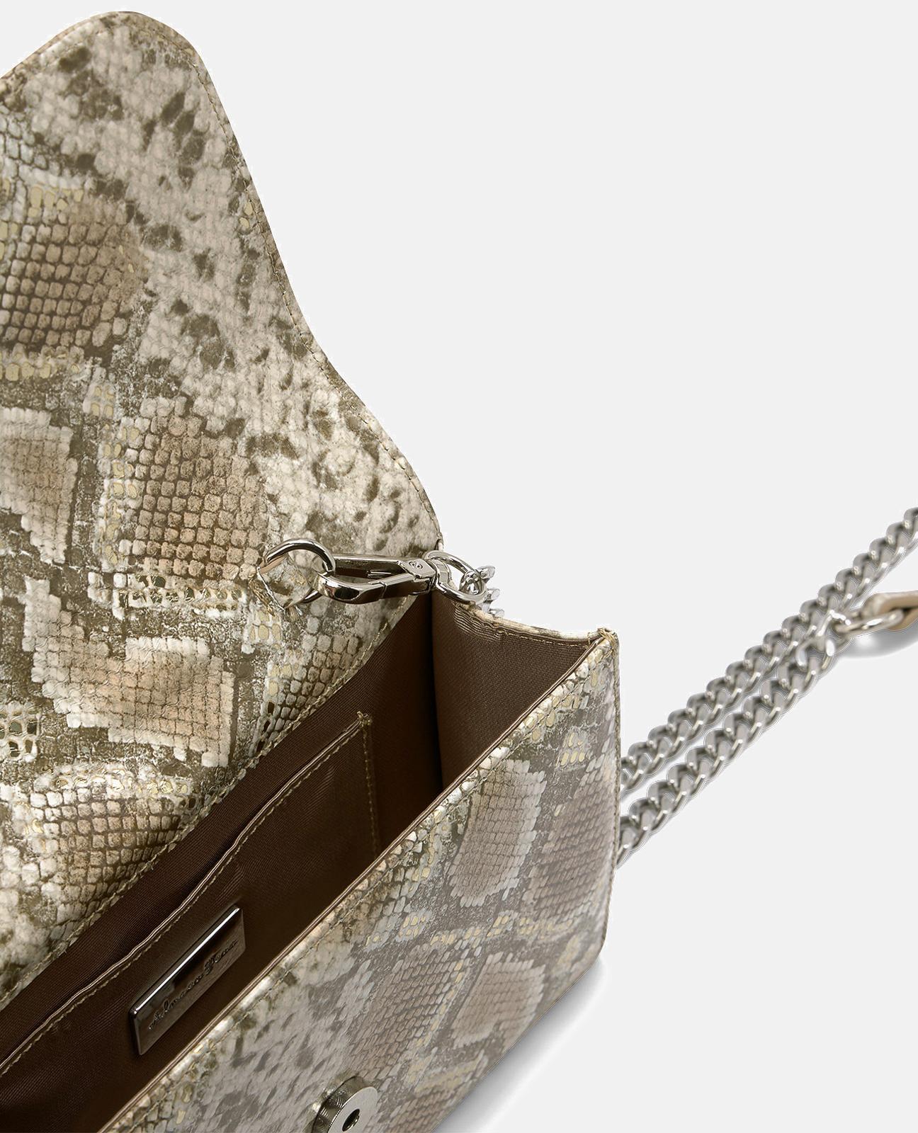 SNAKE FLAP SHOULDER BAG