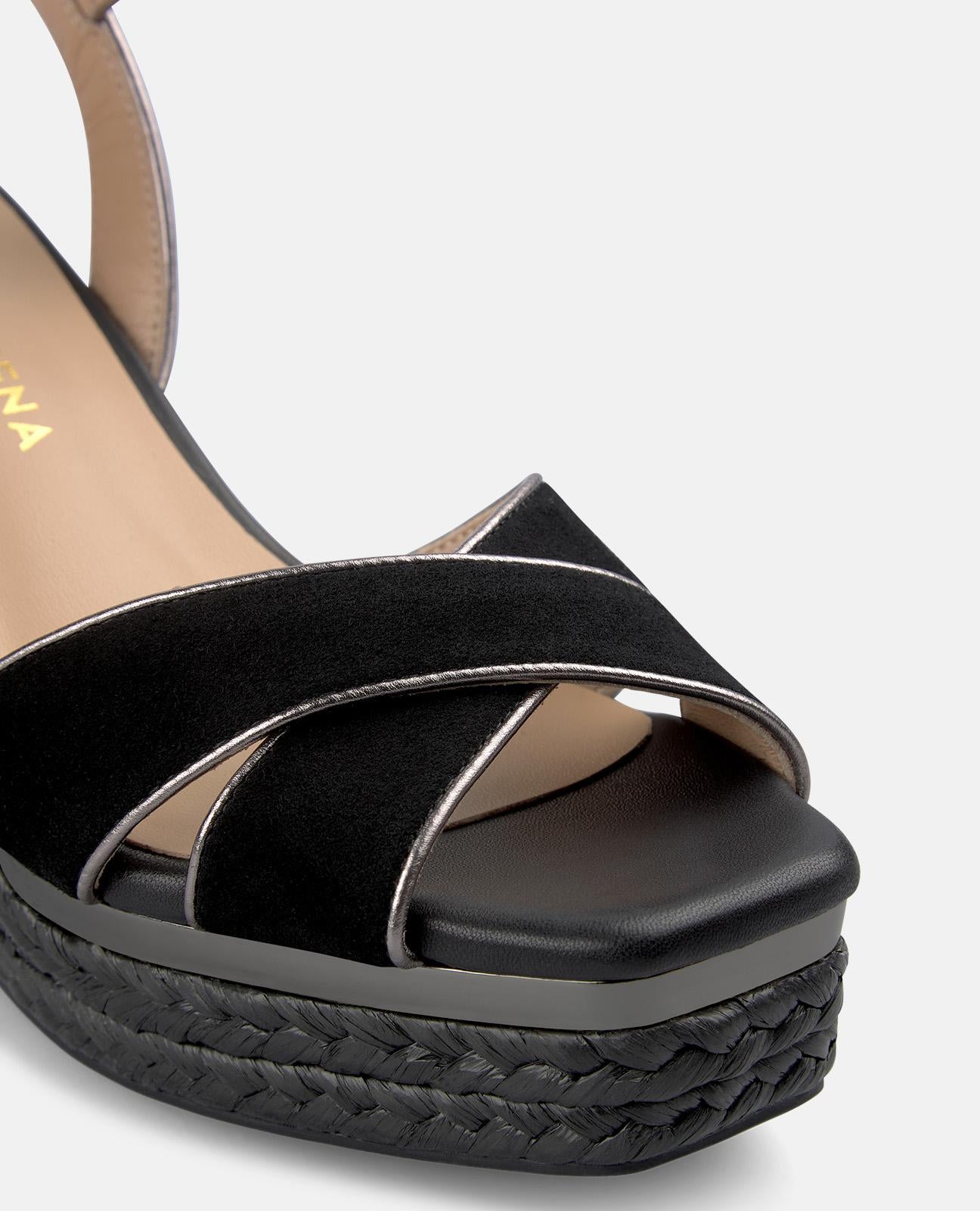 SANDALIA DE ESPARTO DOBLE TIRA CRUZADA