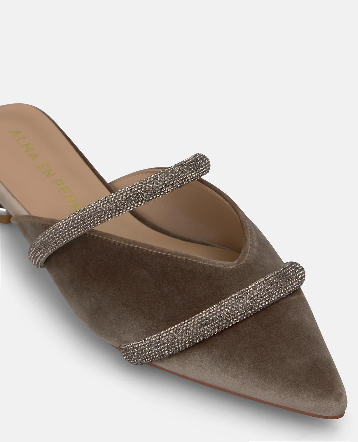 OPEN-HEEL VELVET MULE