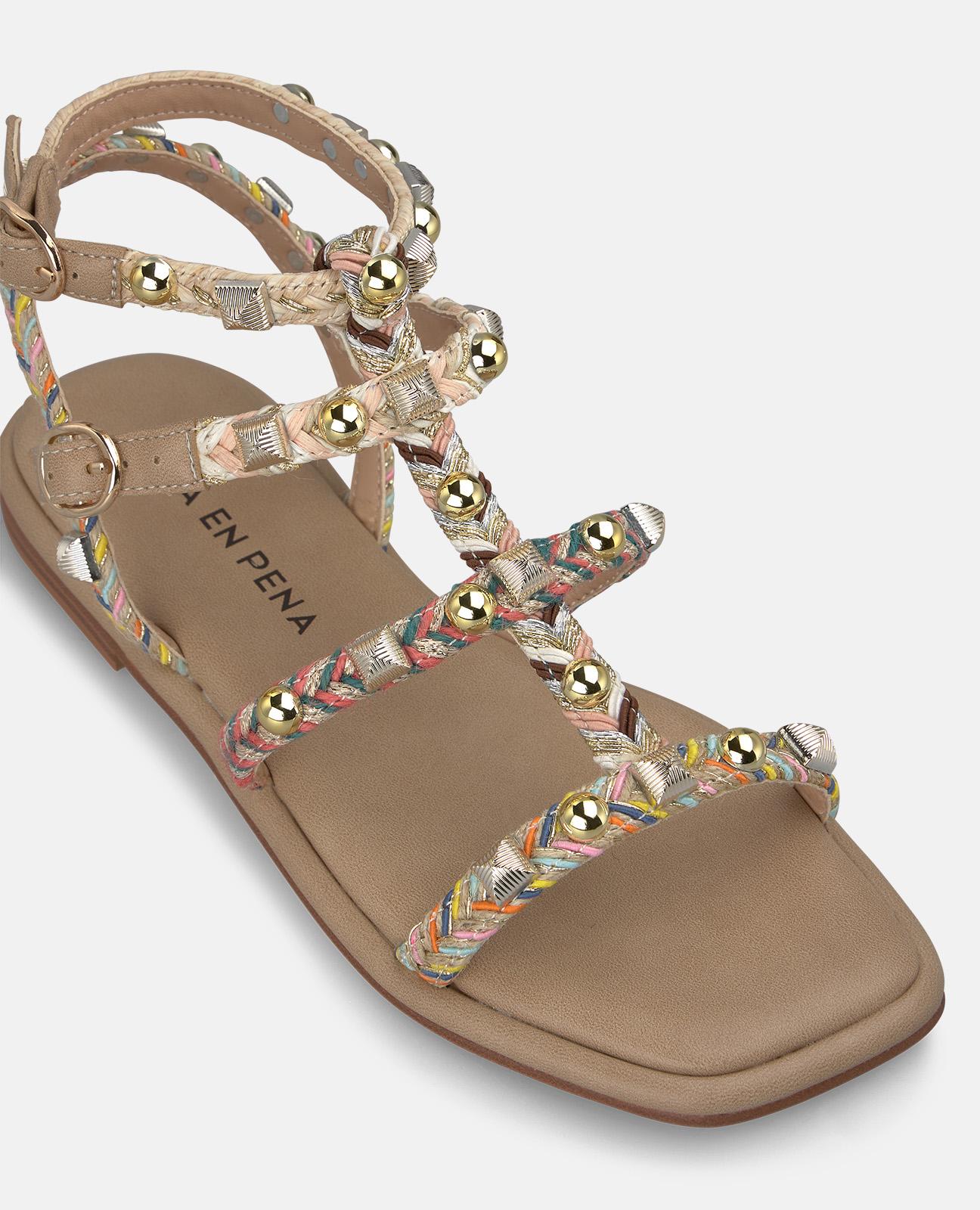 SANDALIA PLANA ESTILO GRIEGO