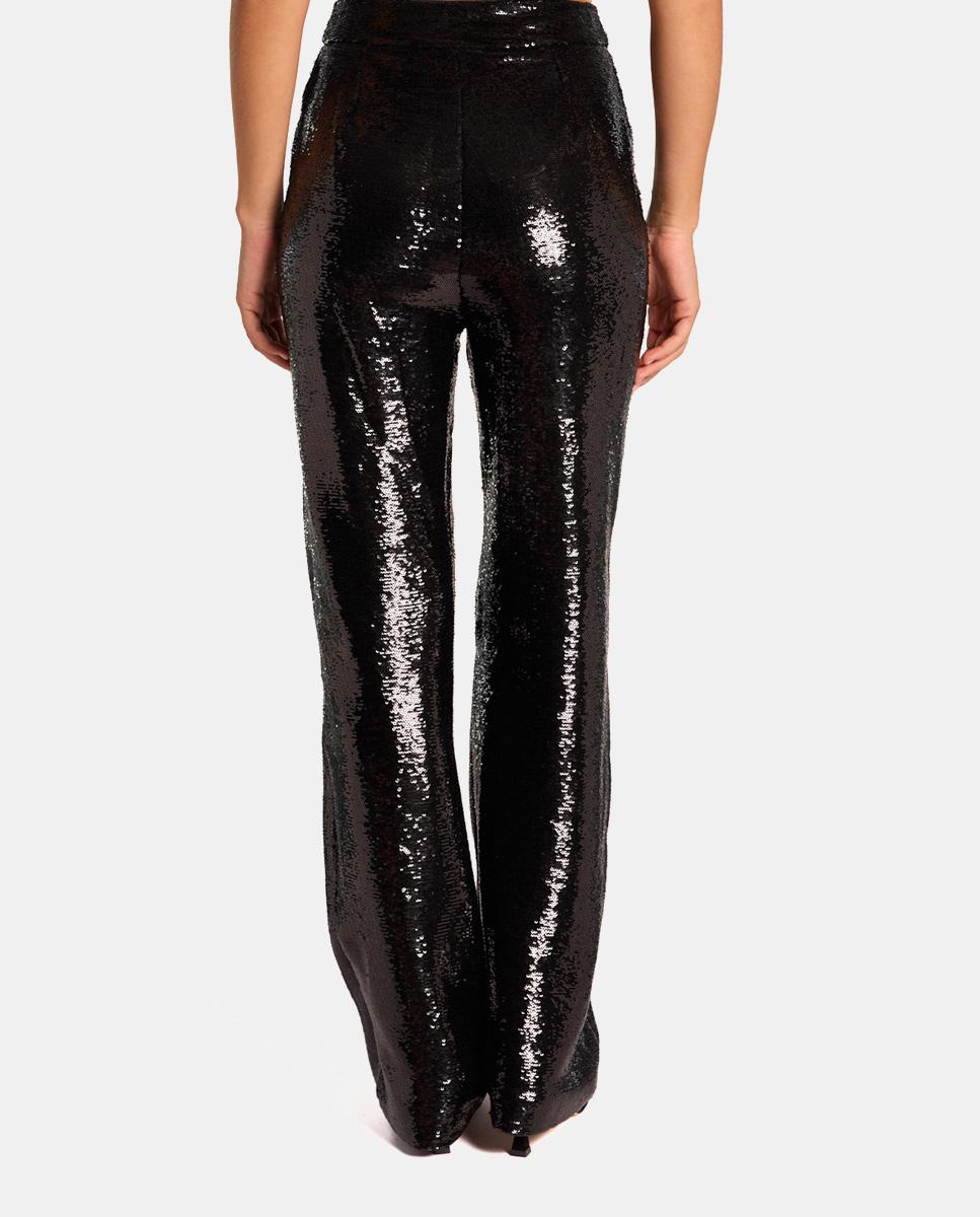 PANTALON DROIT À PAILLETTES