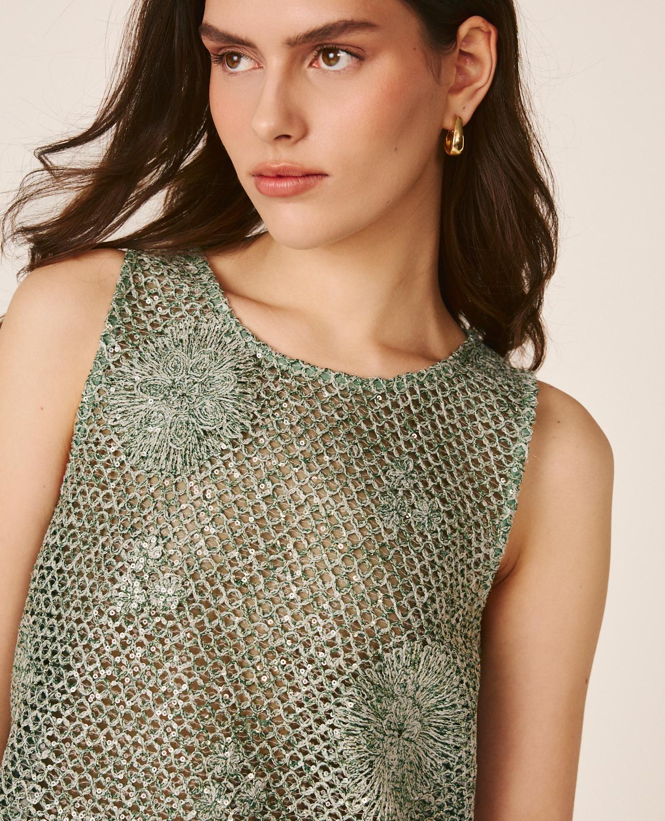 TOP FLECOS LENTEJUELAS