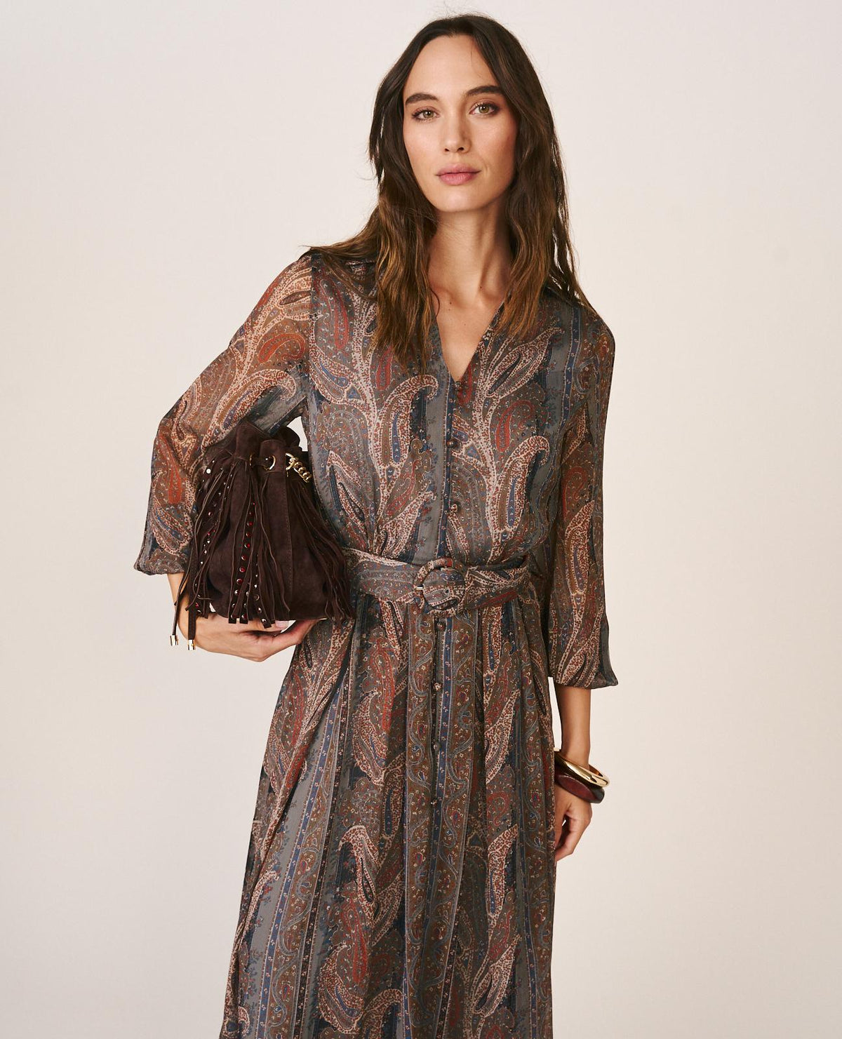 VESTIDO MIDI GASA PAISLEY