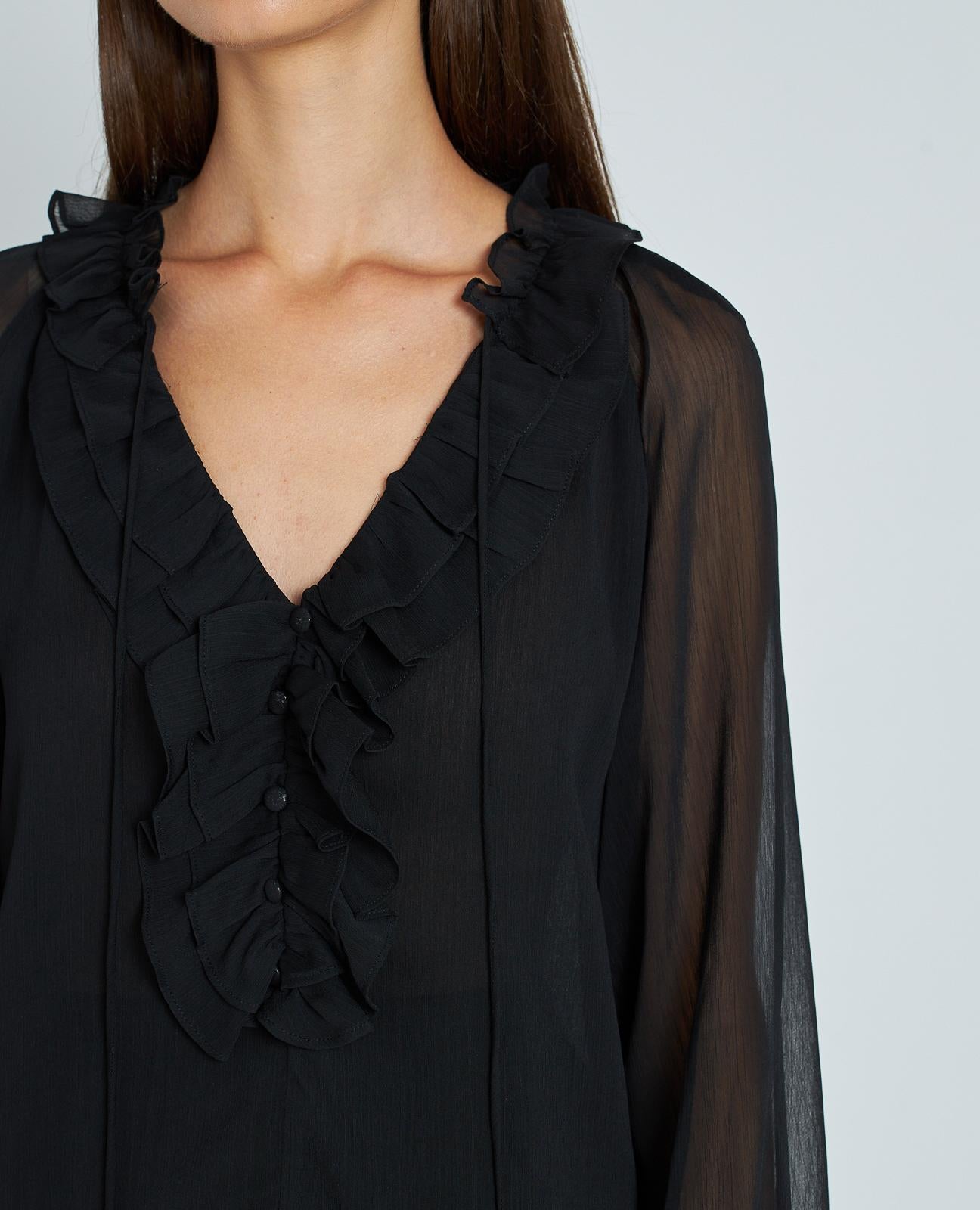 BLOUSE À VOLANTS