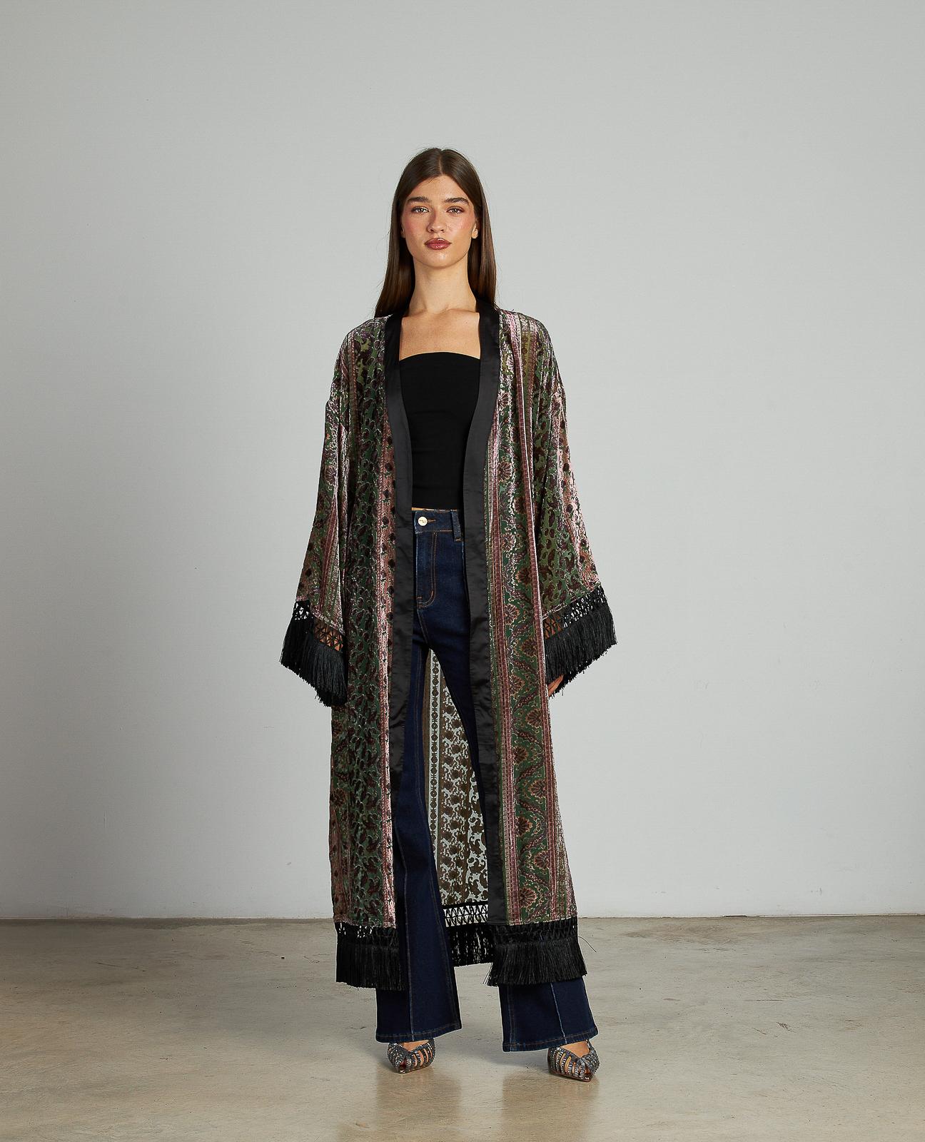 CAFTÁN TERCIOPELO ESTAMPADO