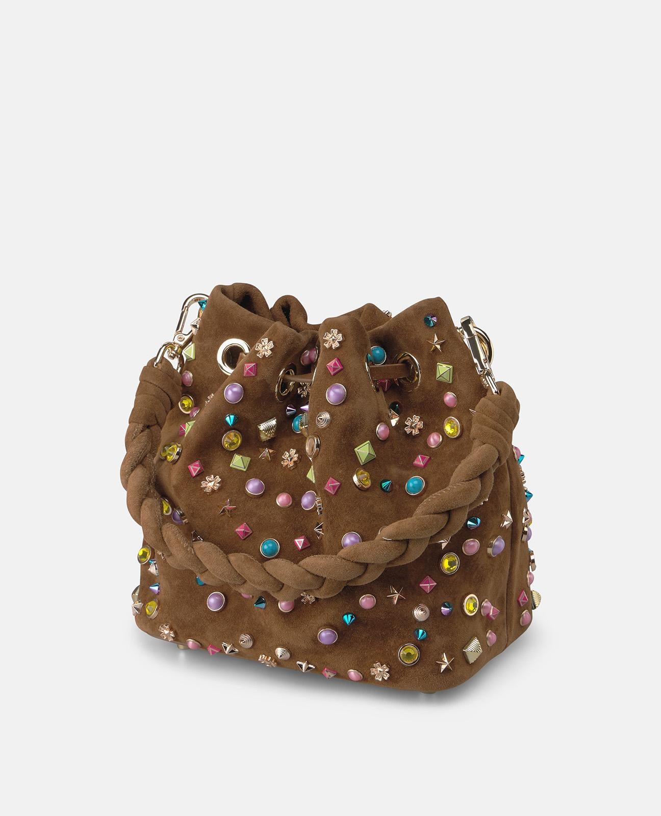 BOLSO BOMBONERA TACHUELAS COLORES
