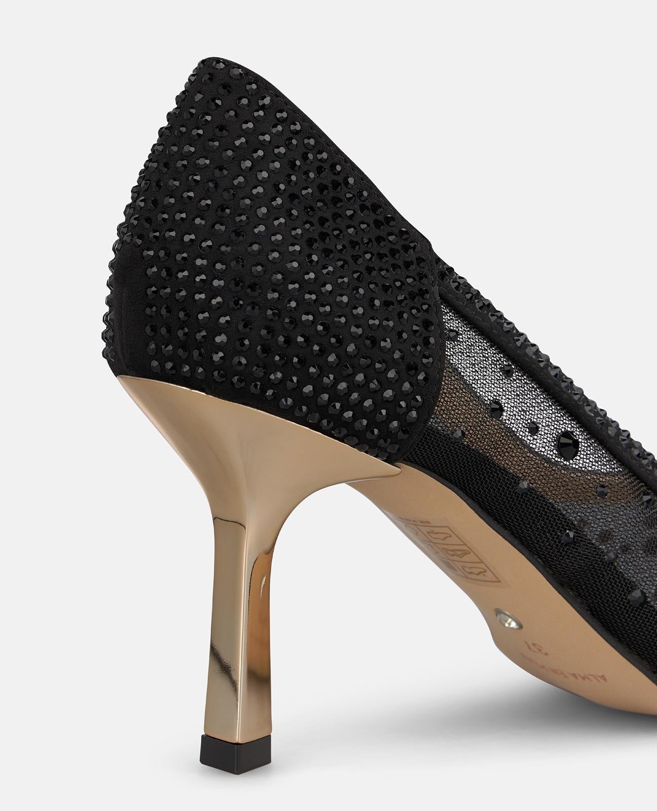 ZAPATO SALÓN MALLA DETALLES PEDRERÍA