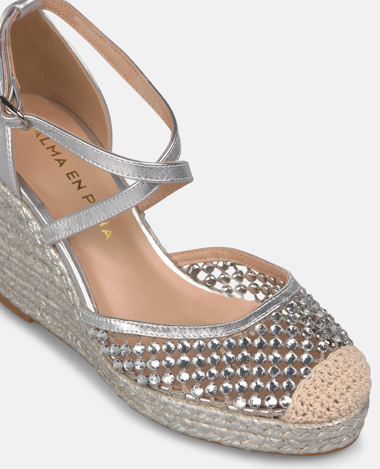 VALENCIAN SANDALS WITH METALLIC MESH