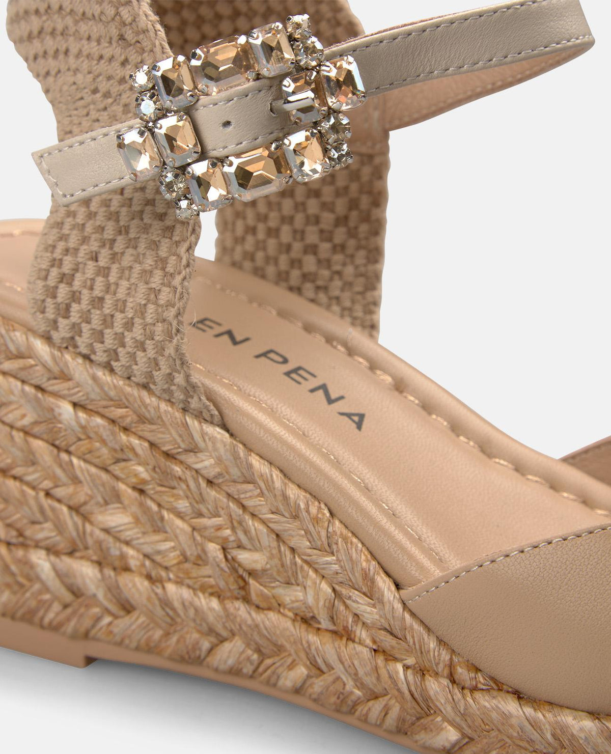 ZAPATO DE CUÑA CON ESPARTO COMBI