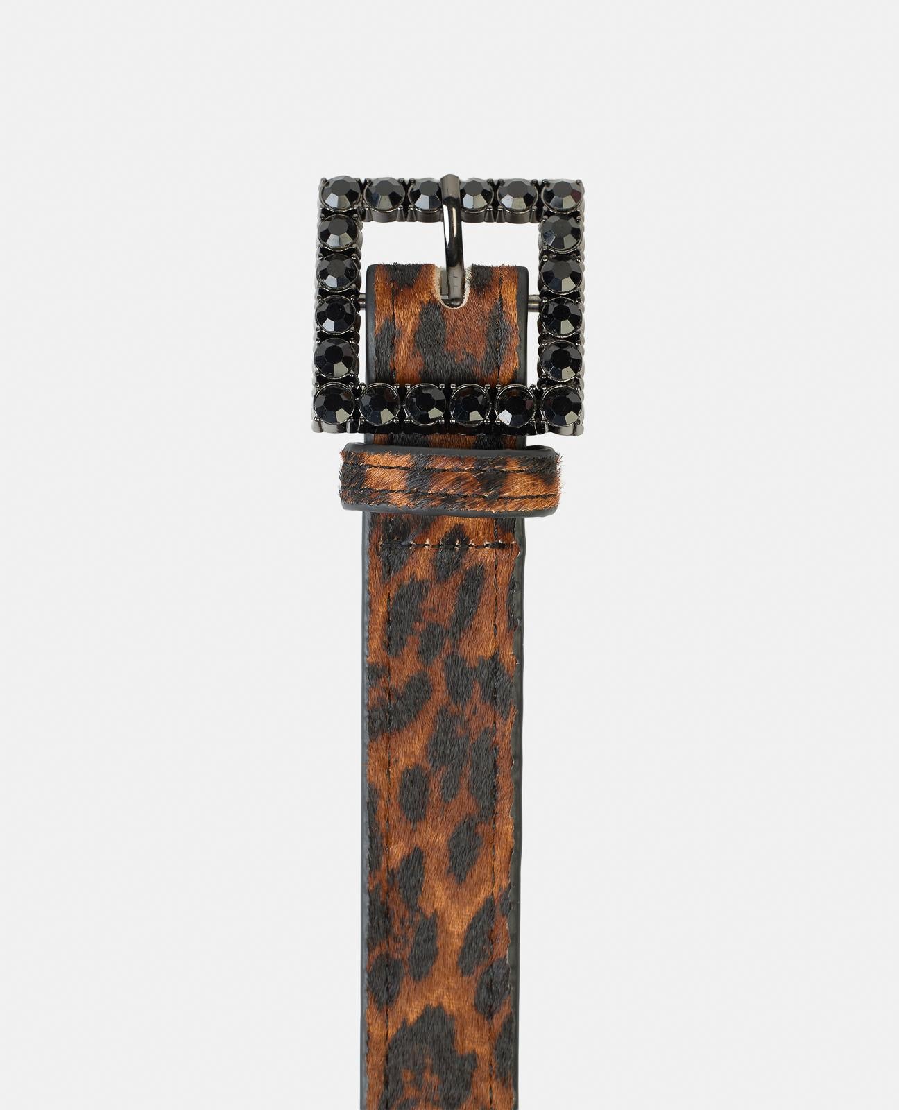 BUCKLE BELT WITH RHINESTONES