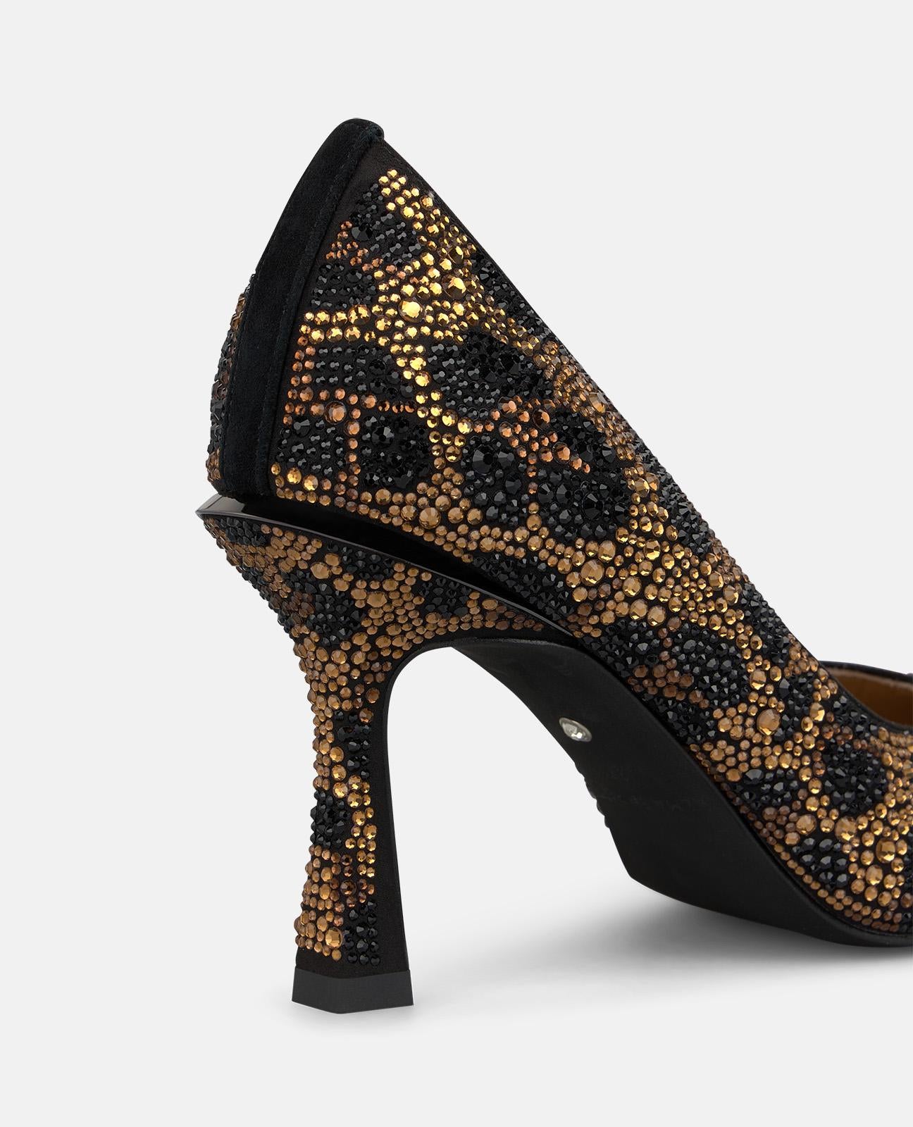 ZAPATO SALÓN PEDRERÍA ANIMAL PRINT