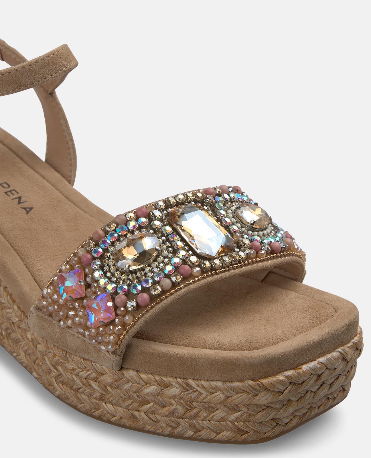 SANDALIA DE ESPARTO TIRA FRONTAL ABALORIOS