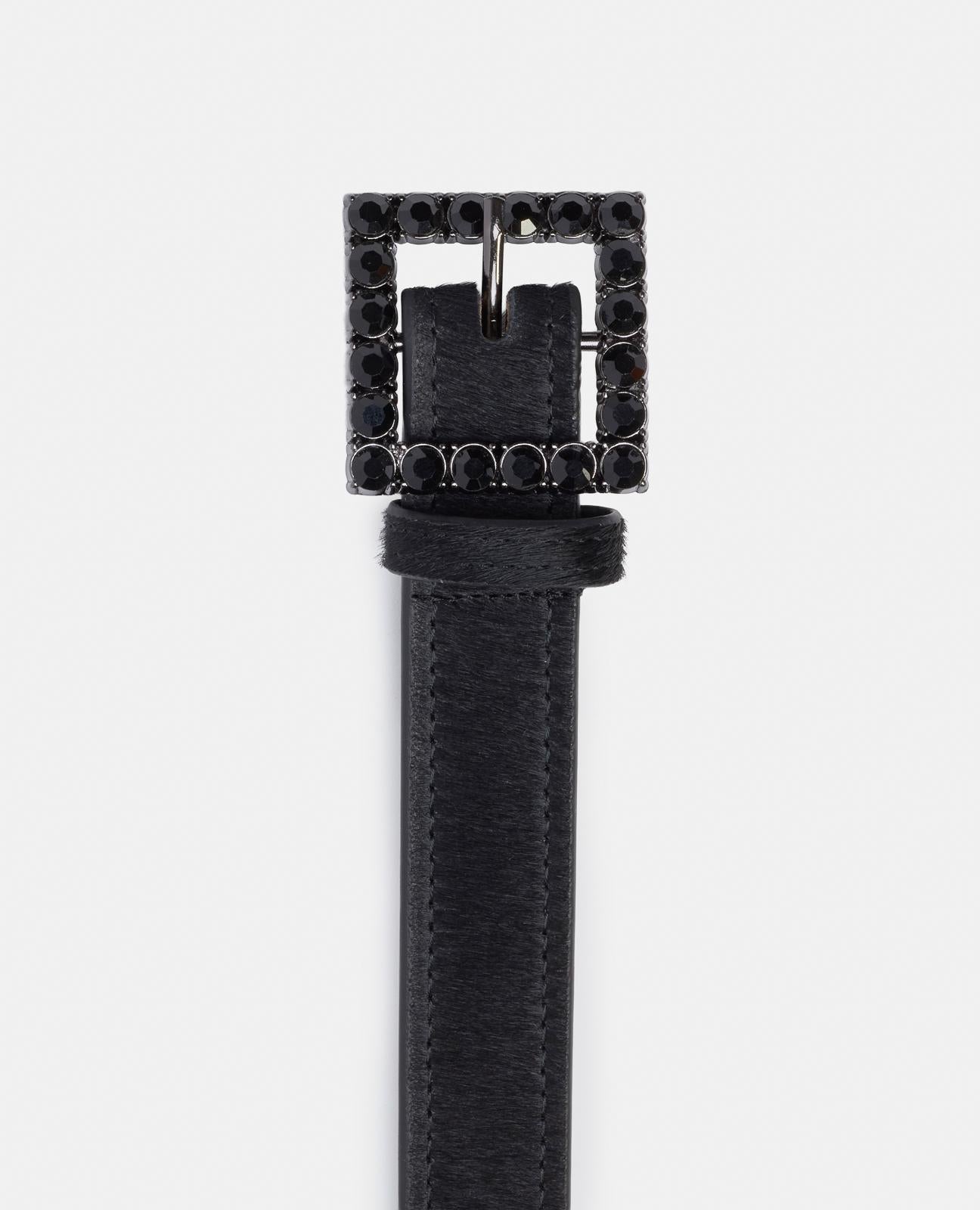 BUCKLE BELT WITH RHINESTONES