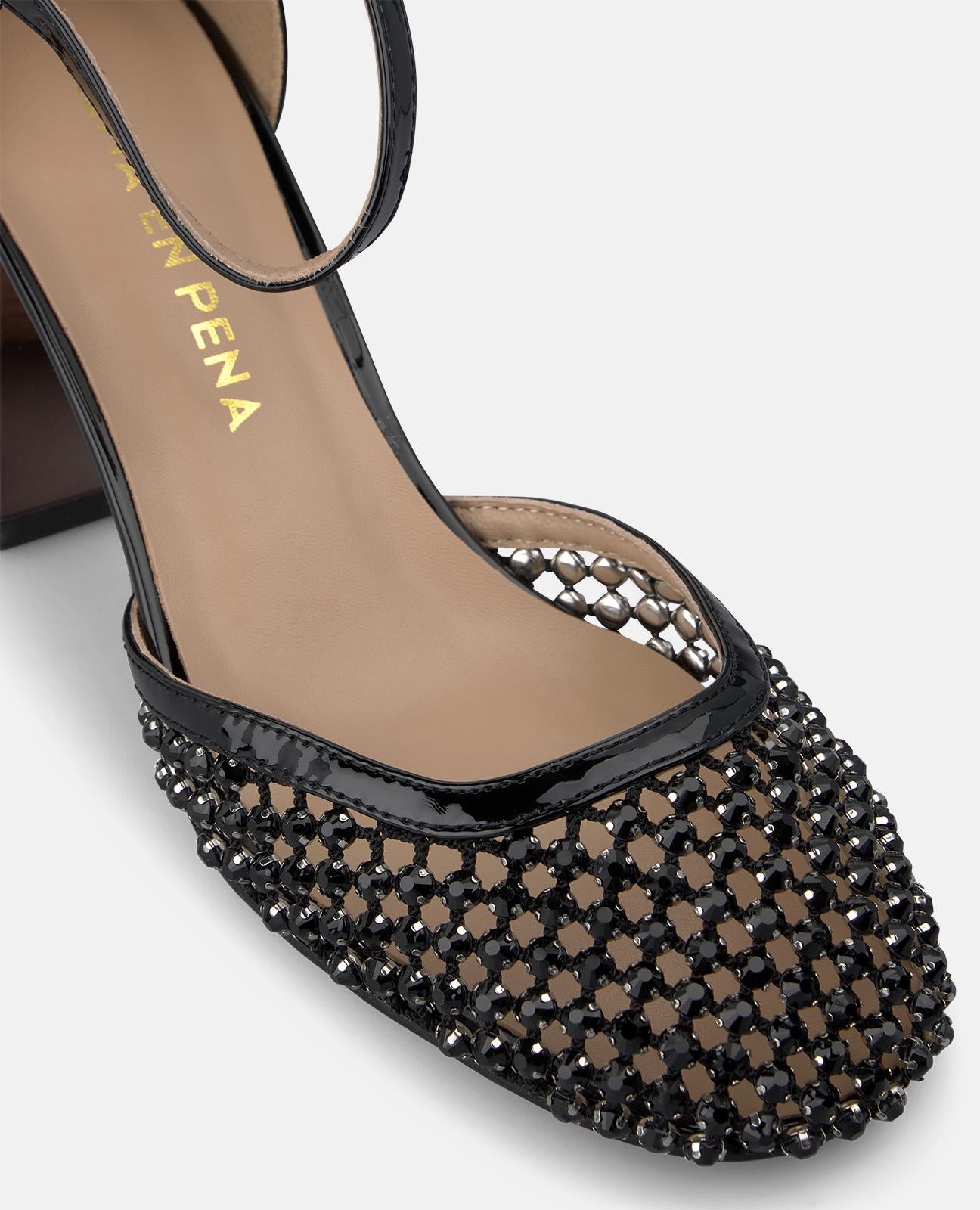 ZAPATO SALÓN MALLA EFECTO METALIZADO