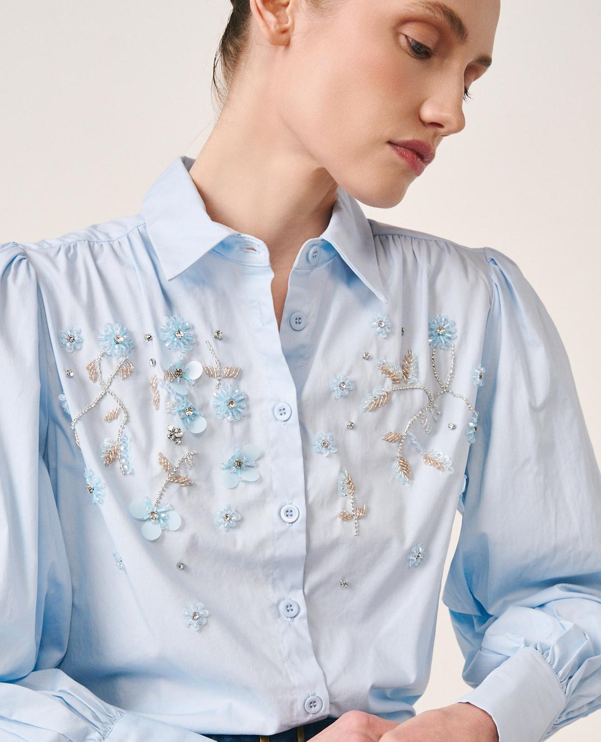CAMICIA CON DECORAZIONI IN STRASS
