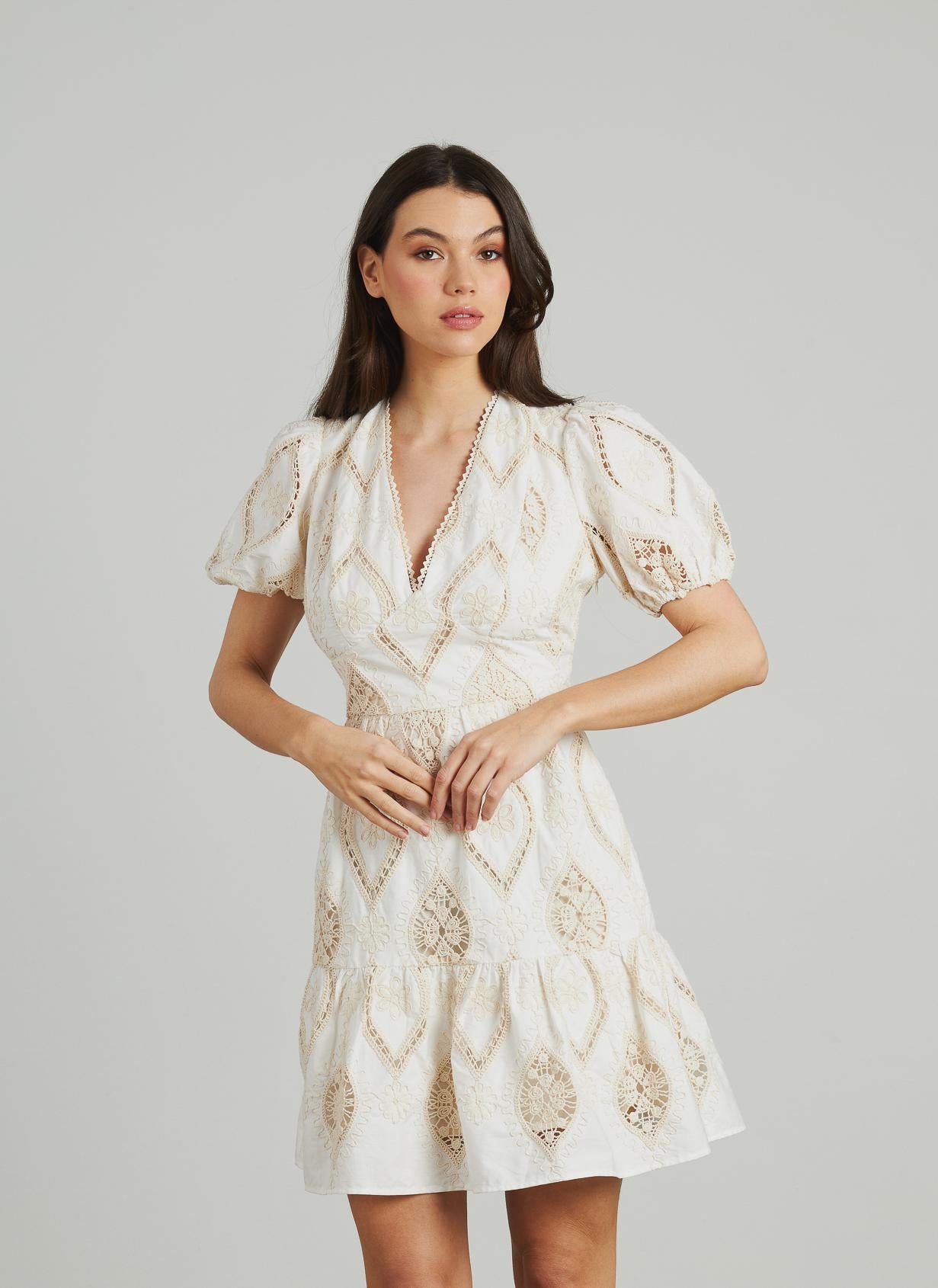 SHORT EMBROIDERED DRESS