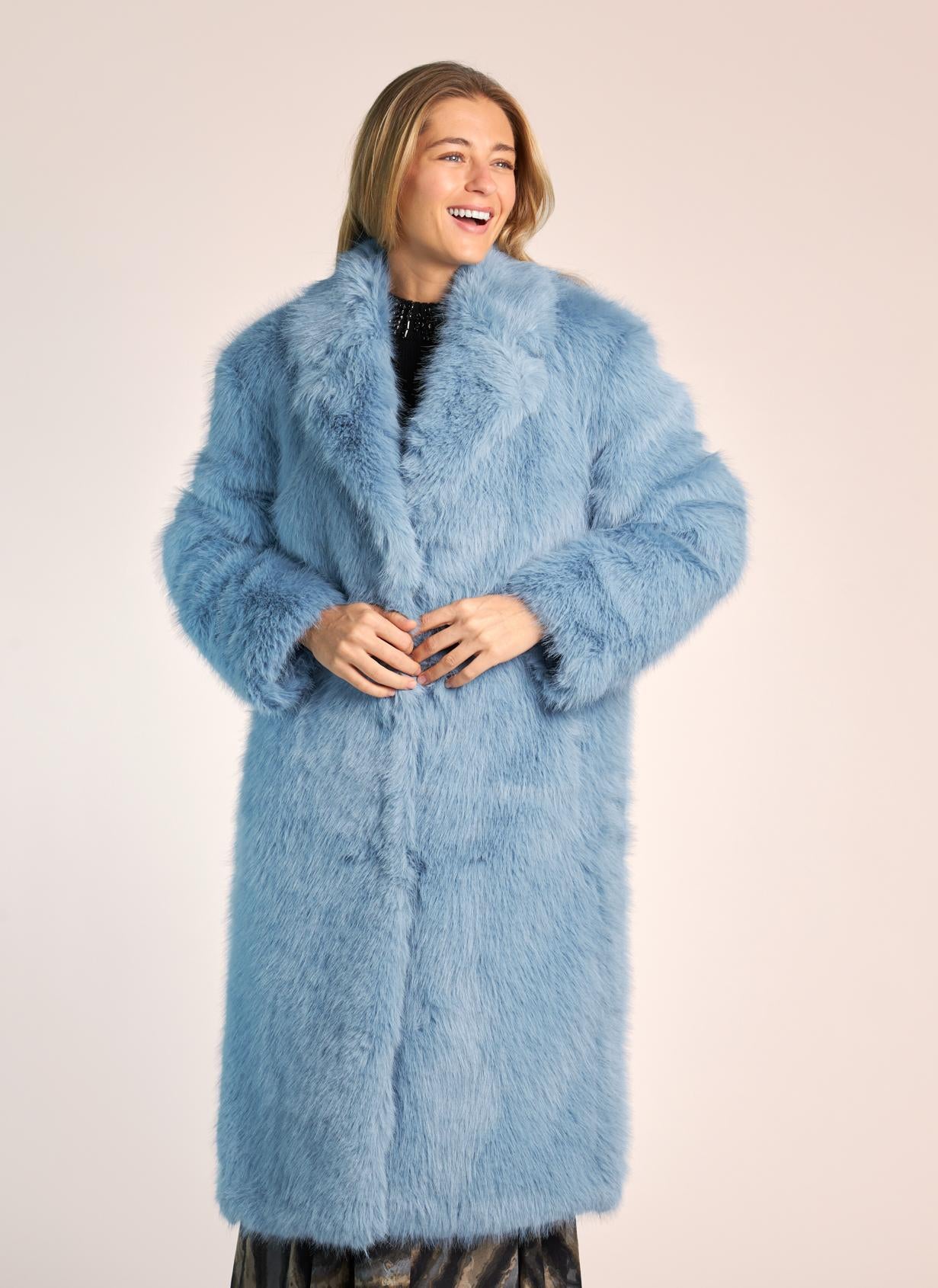 LONG FUR EFFECT COAT