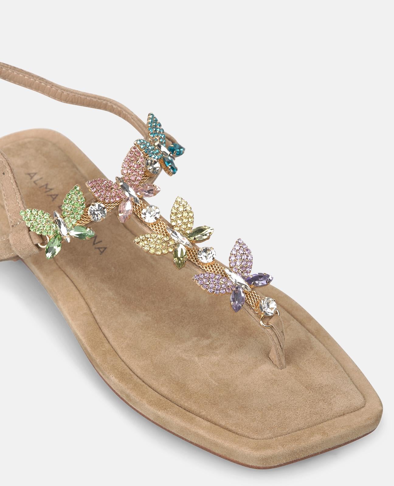 SANDALIA PLANA PEDRERIA