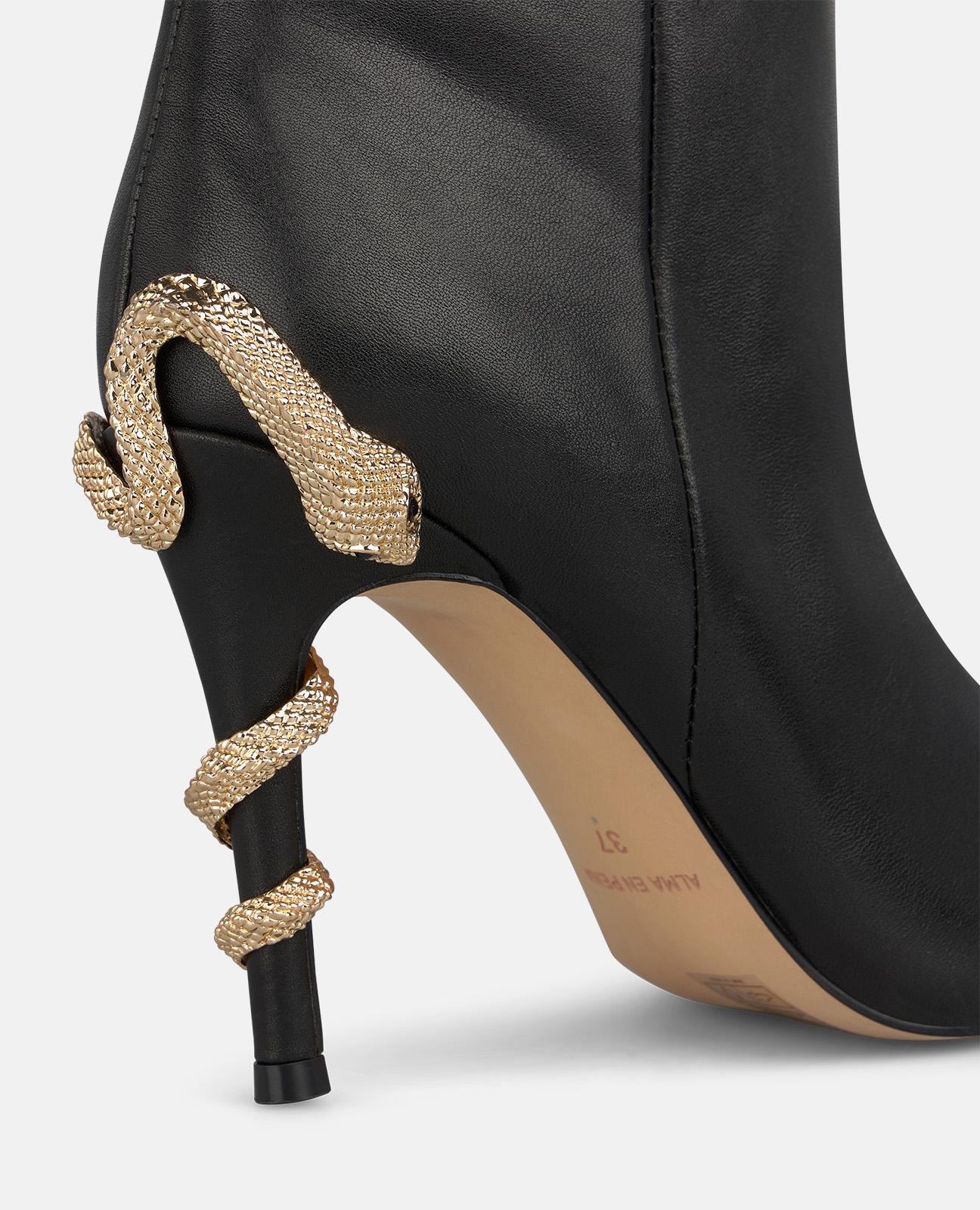 BOTA DE NAPA TACÓN CON SERPIENTE
