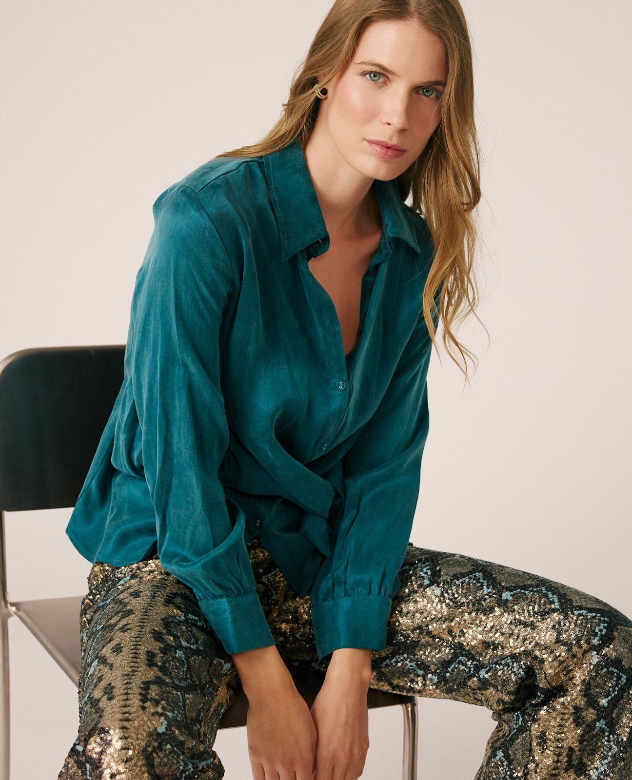 BLUSA SATÉN CAMISERA