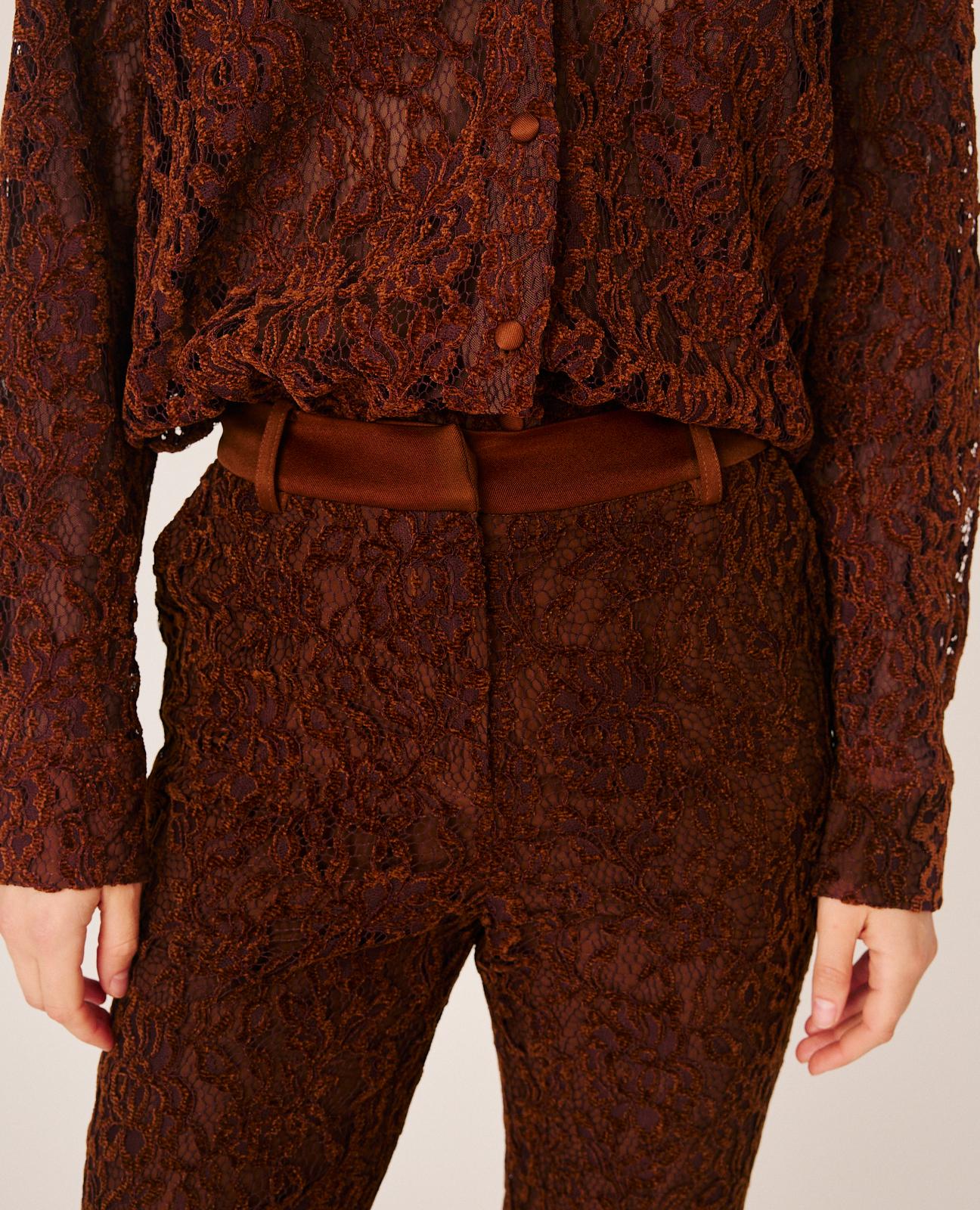 PANTALÓN FLARE ENCAJES