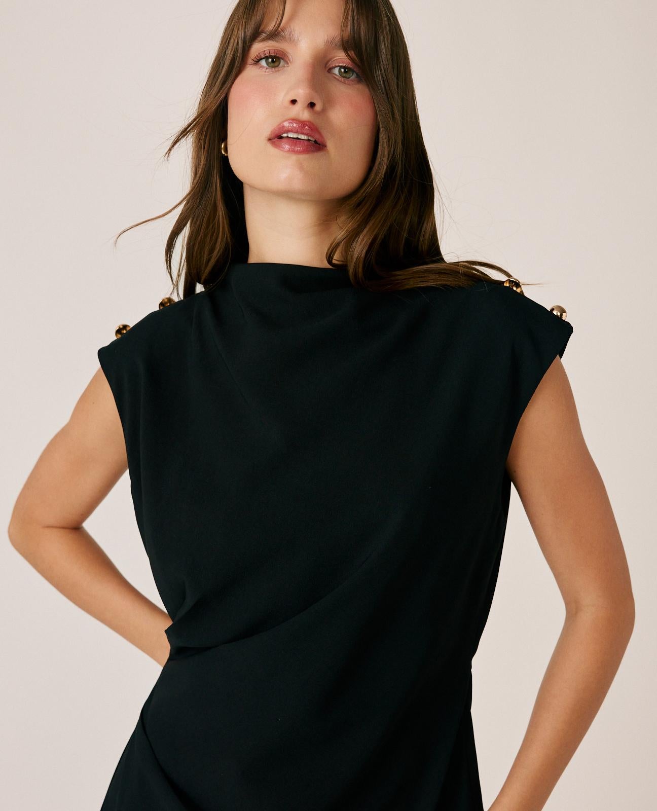 VESTIDO LARGO CREPE FLUIDO