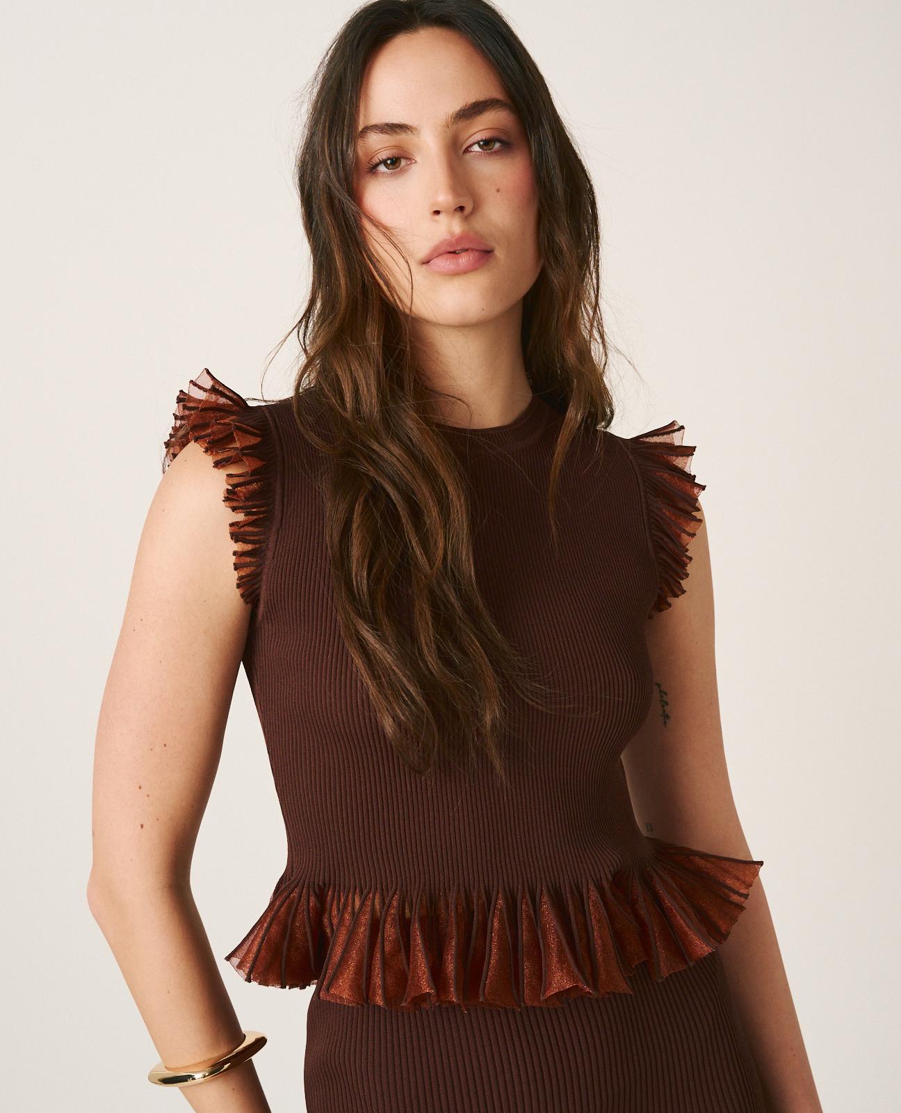 TOP VOLANTES METALIZADO