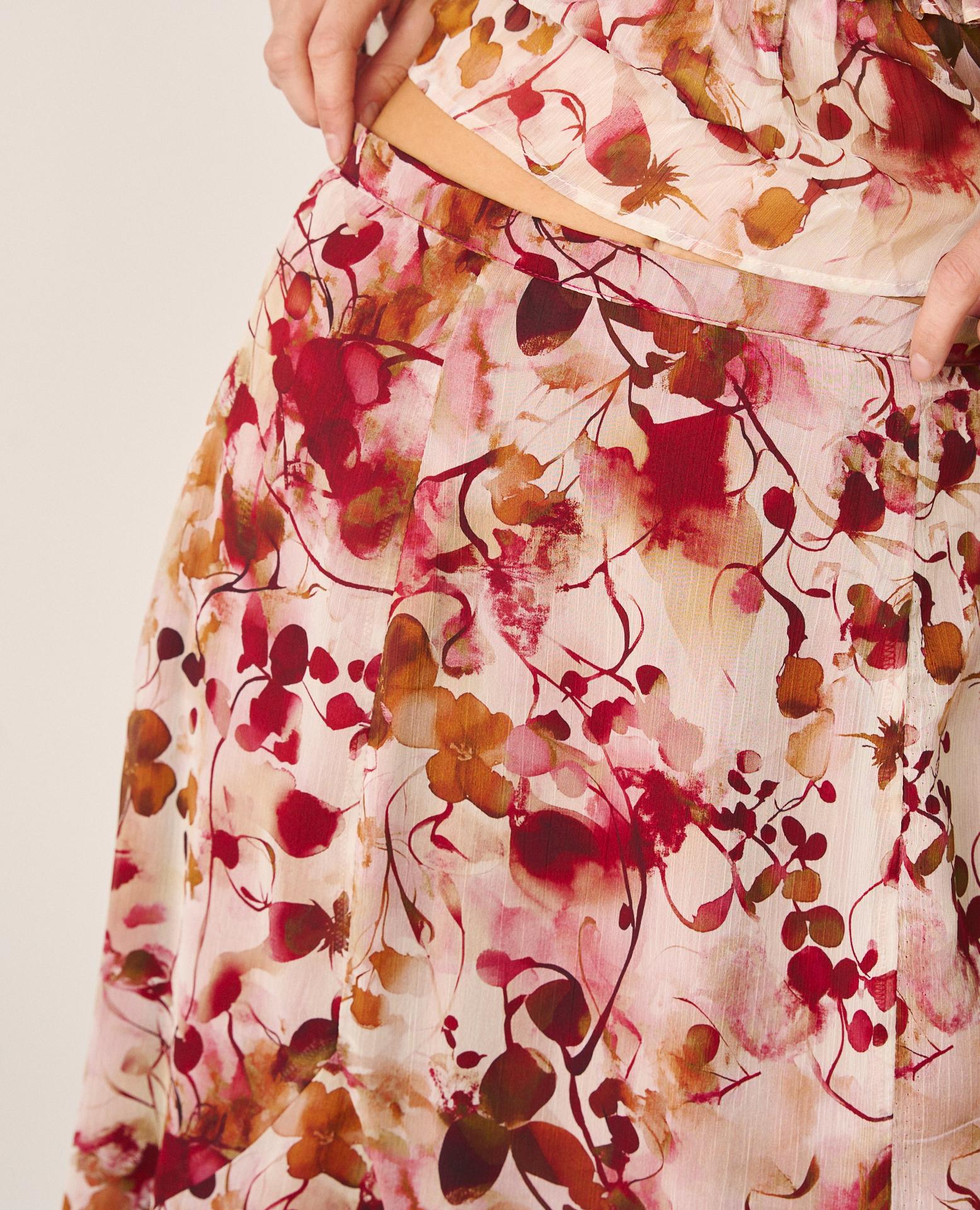 FALDA MIDI FLORAL