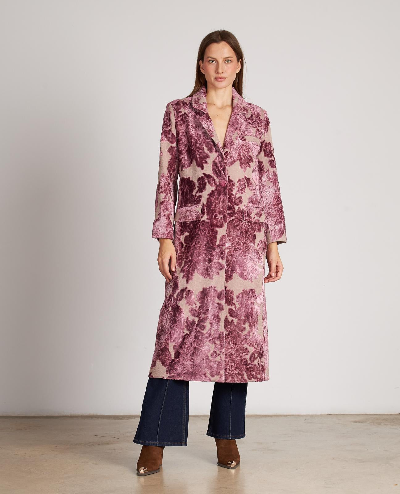 VELVET FLOWERS COAT