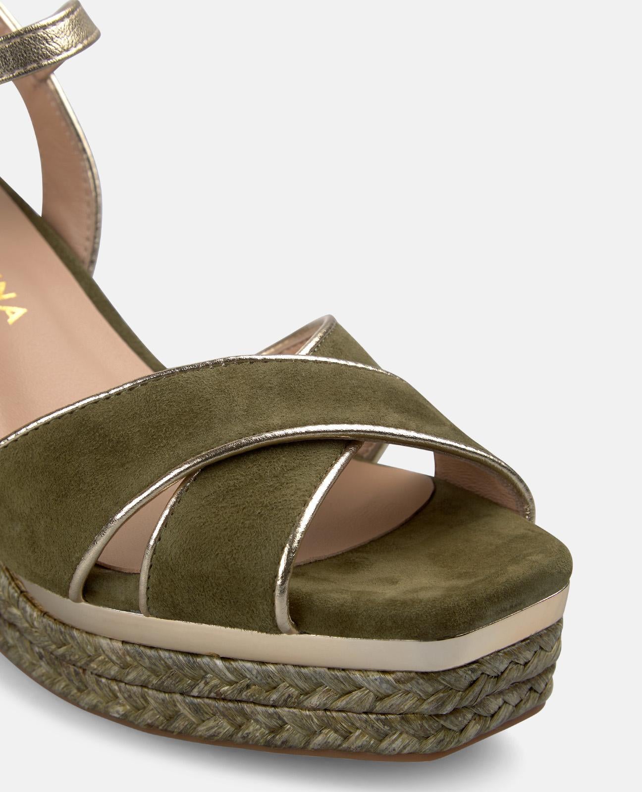 SANDALIA DE ESPARTO DOBLE TIRA CRUZADA