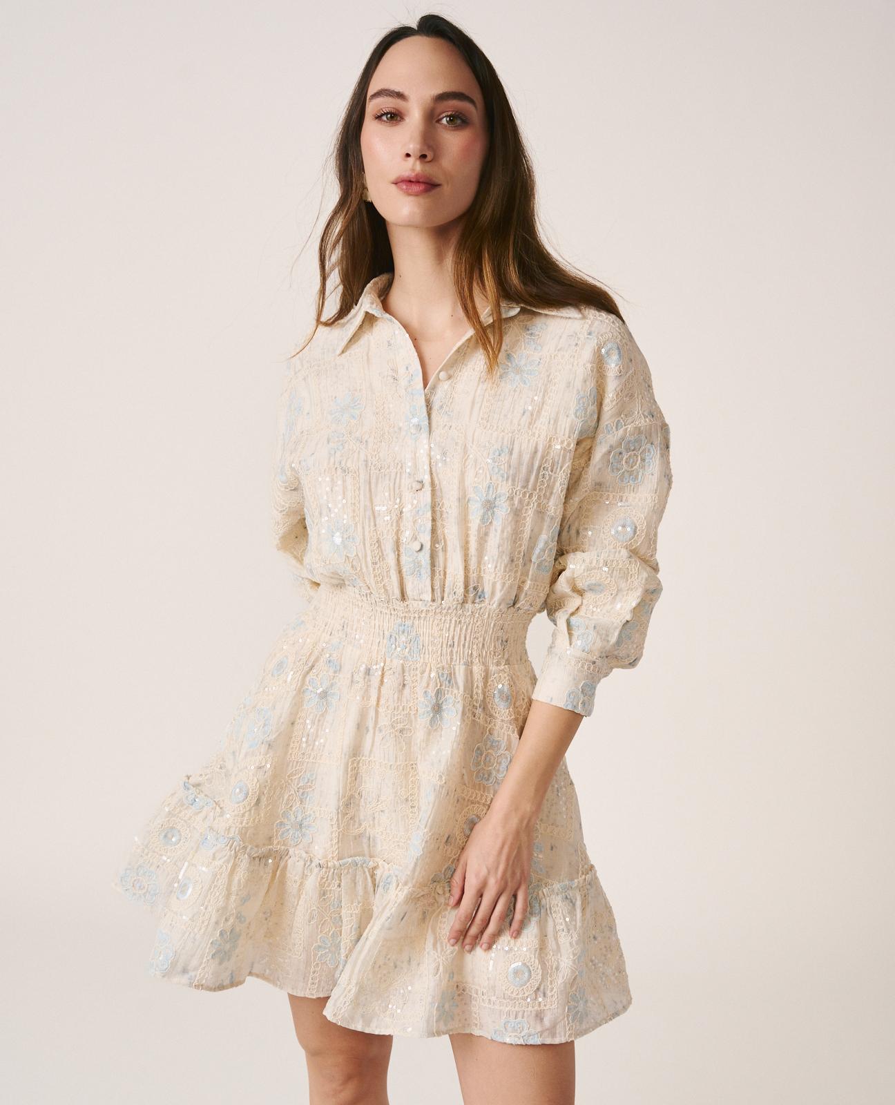 VESTIDO MINI MANGA CAMISERA
