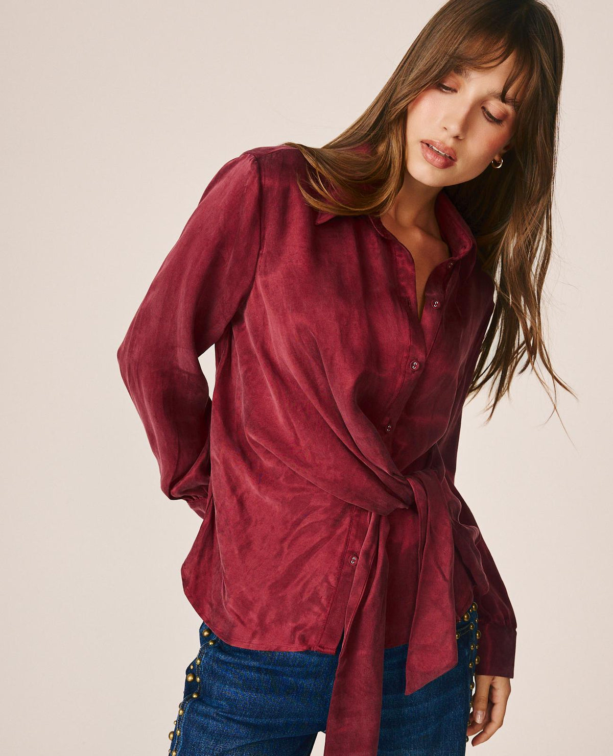 BLUSA SATÉN CAMISERA