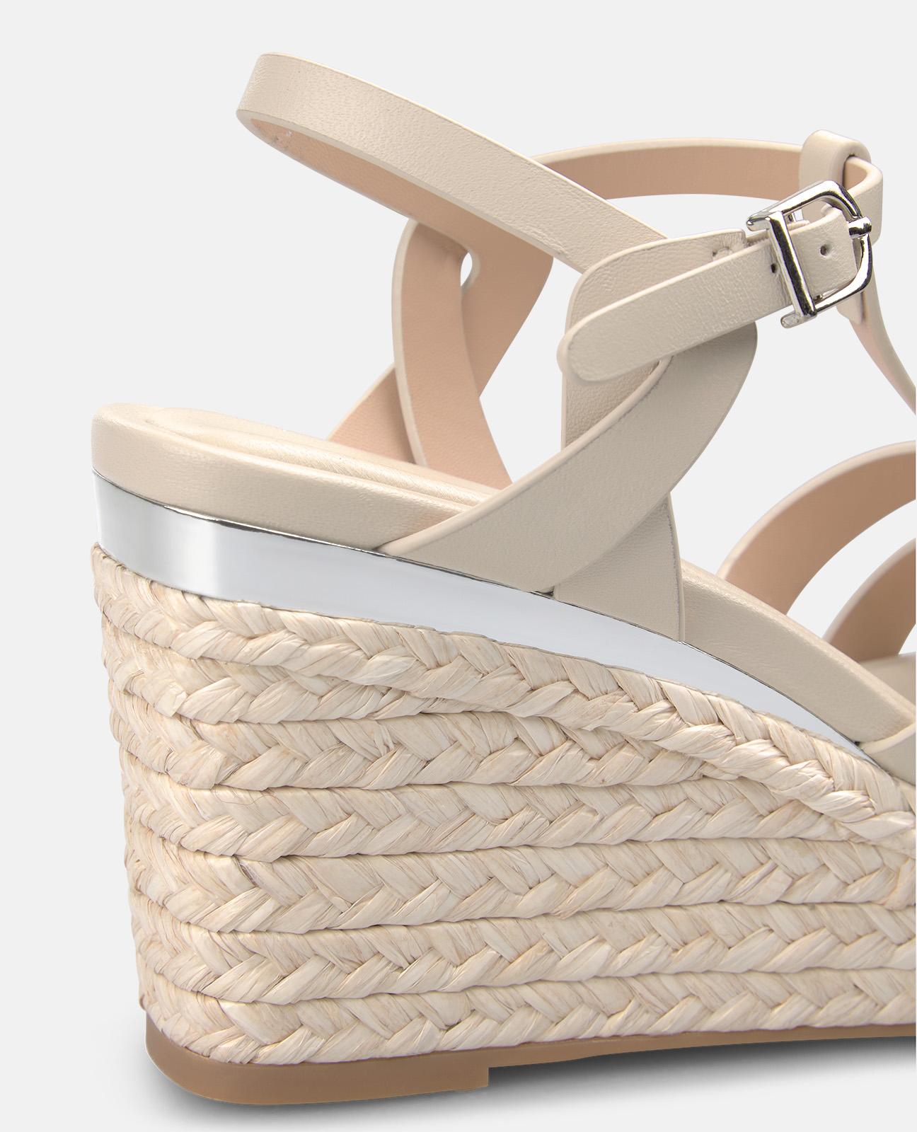 SANDALIA CUÑA ESPARTO MULTIPLE TIRAS