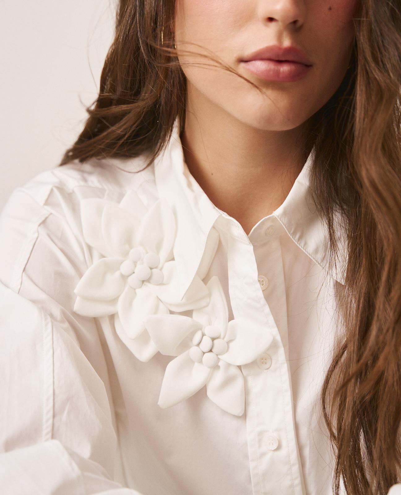 CAMICIA A RIGHE A FIORI