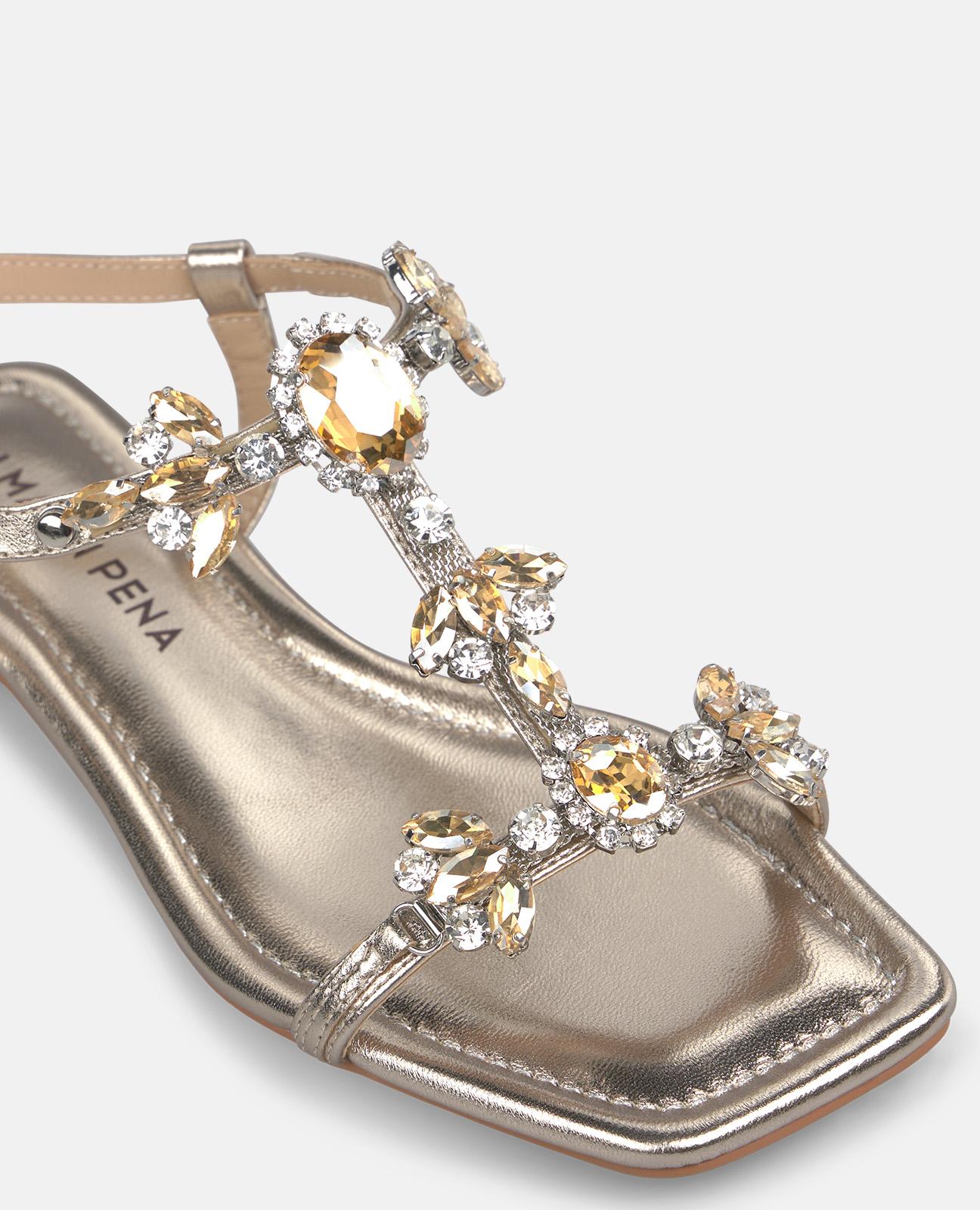 SANDALIA TIRAS PEDRERIA