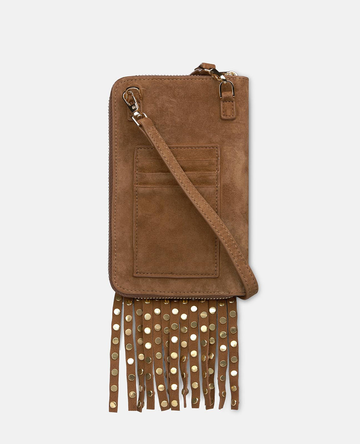 NATALIA SUEDE CLUTCH WITH FRINGE