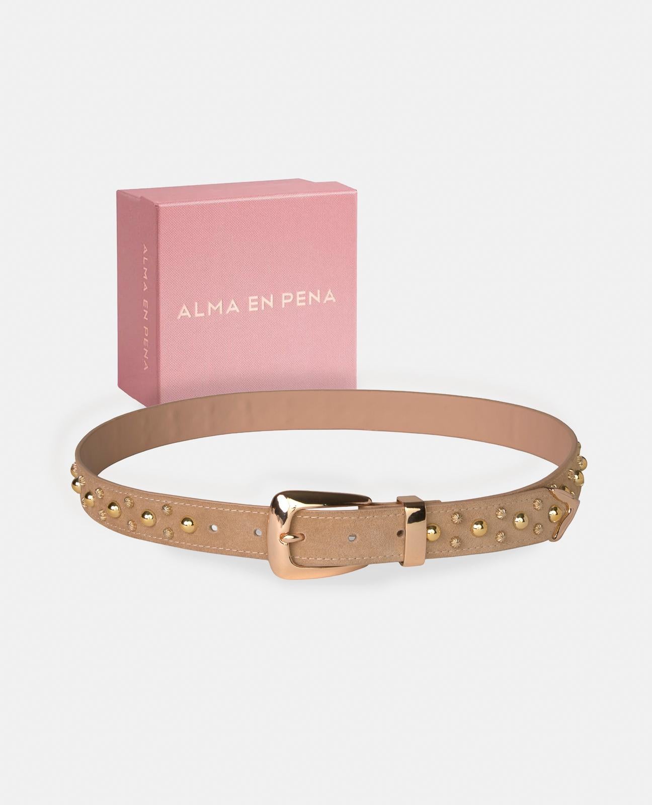 CINTURÓN TACHAS METALIZADAS