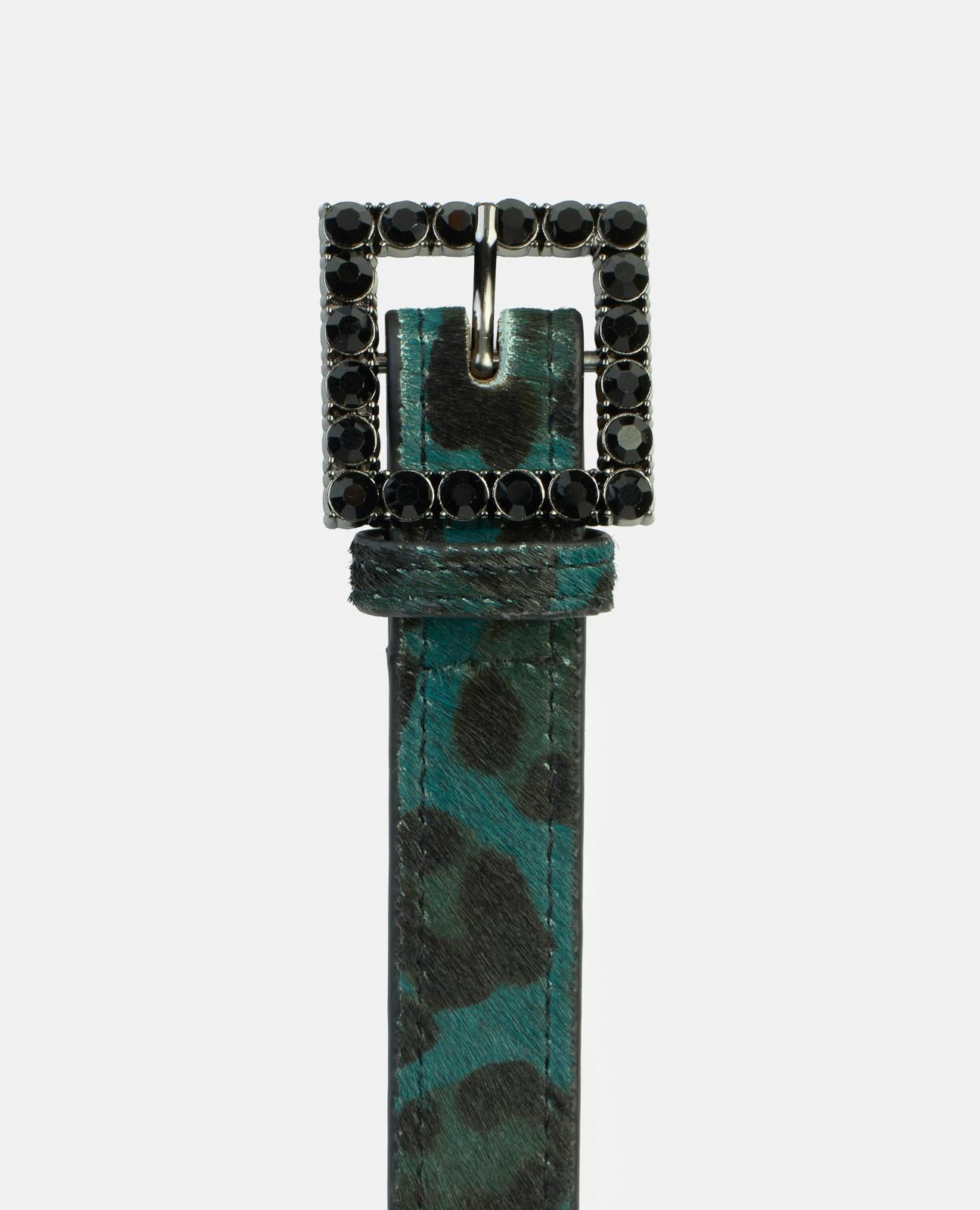 BUCKLE BELT WITH RHINESTONES