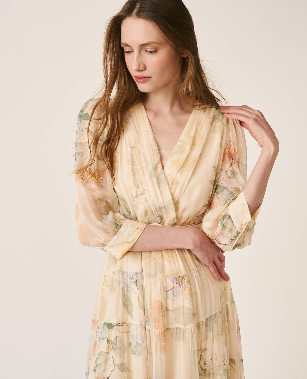 VESTIDO LONGO DE GASA