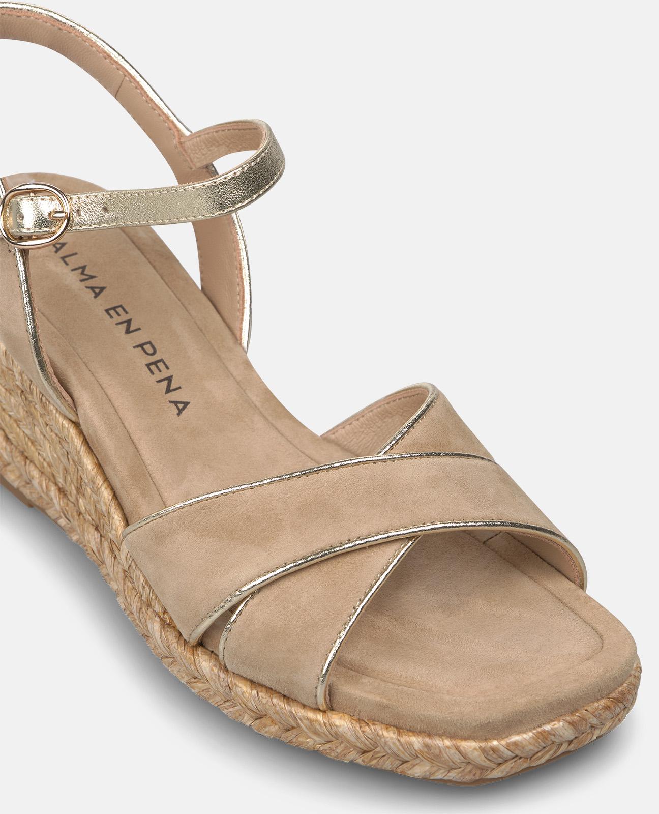 SANDALIA CUÑA COMBI DOBLE TIRA