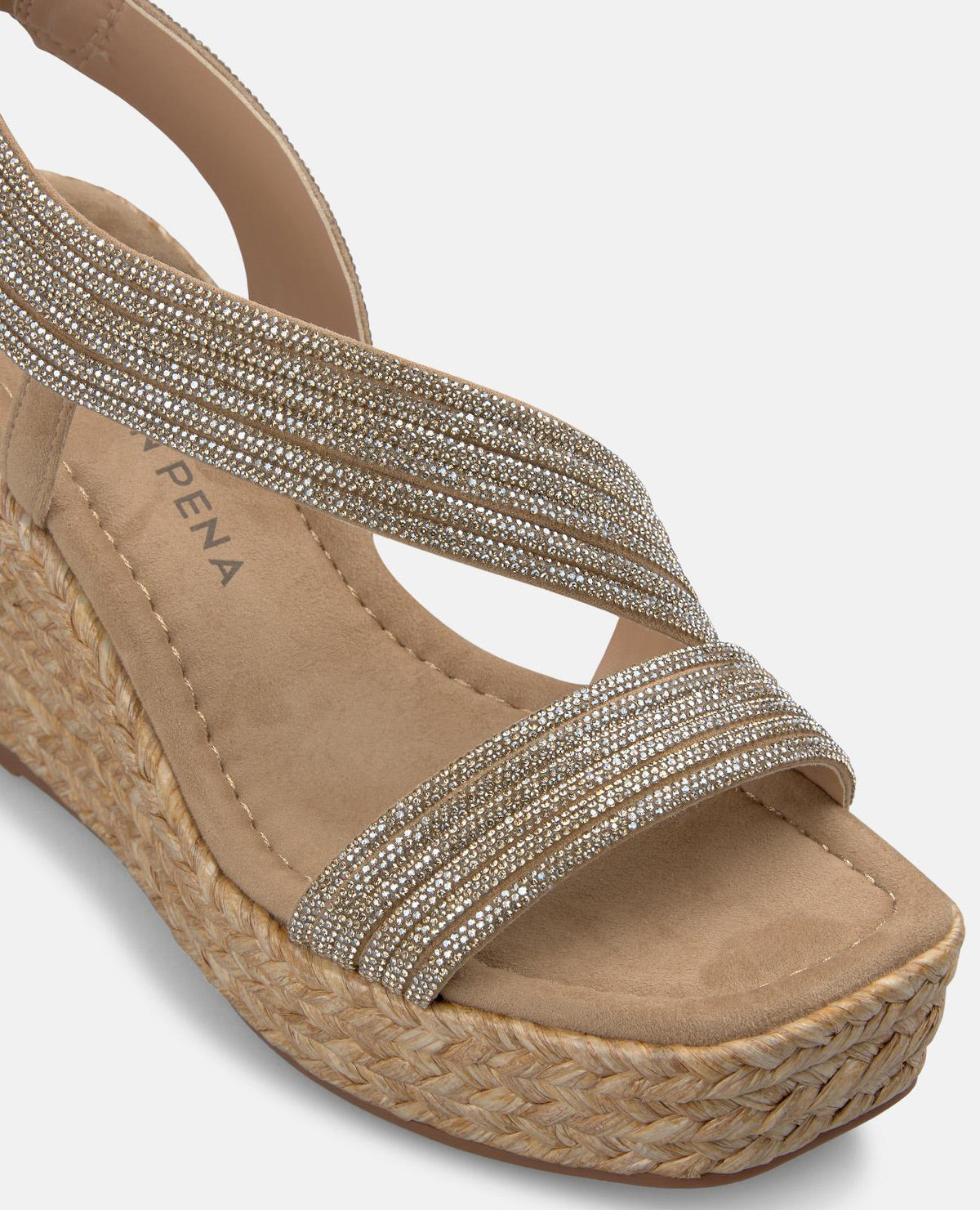 DOUBLE-STRAP ESPARTO WEDGE SANDAL