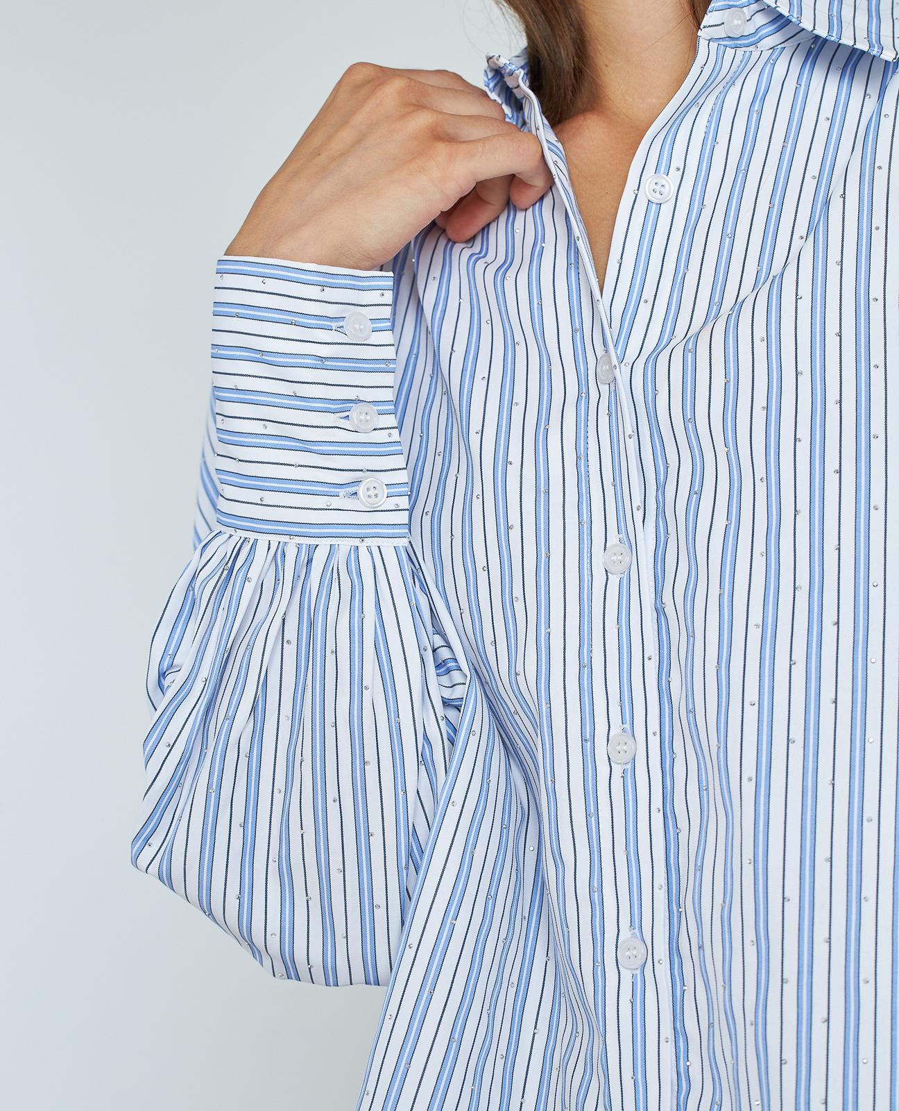 CHEMISE RAYÉE AVEC STRASS